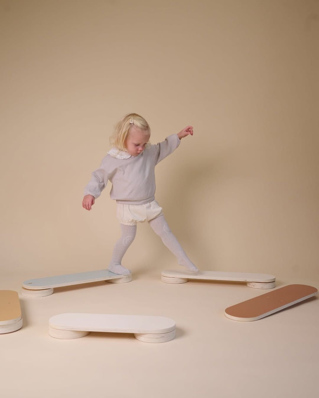 丹麥GoBabyGo 竹纖維爬行褲襪 - Grey Melange