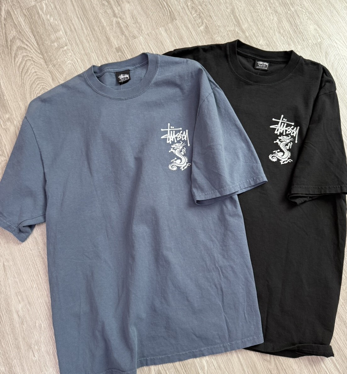STUSSY DOUBLE DRAGON PIG . DYED TEE