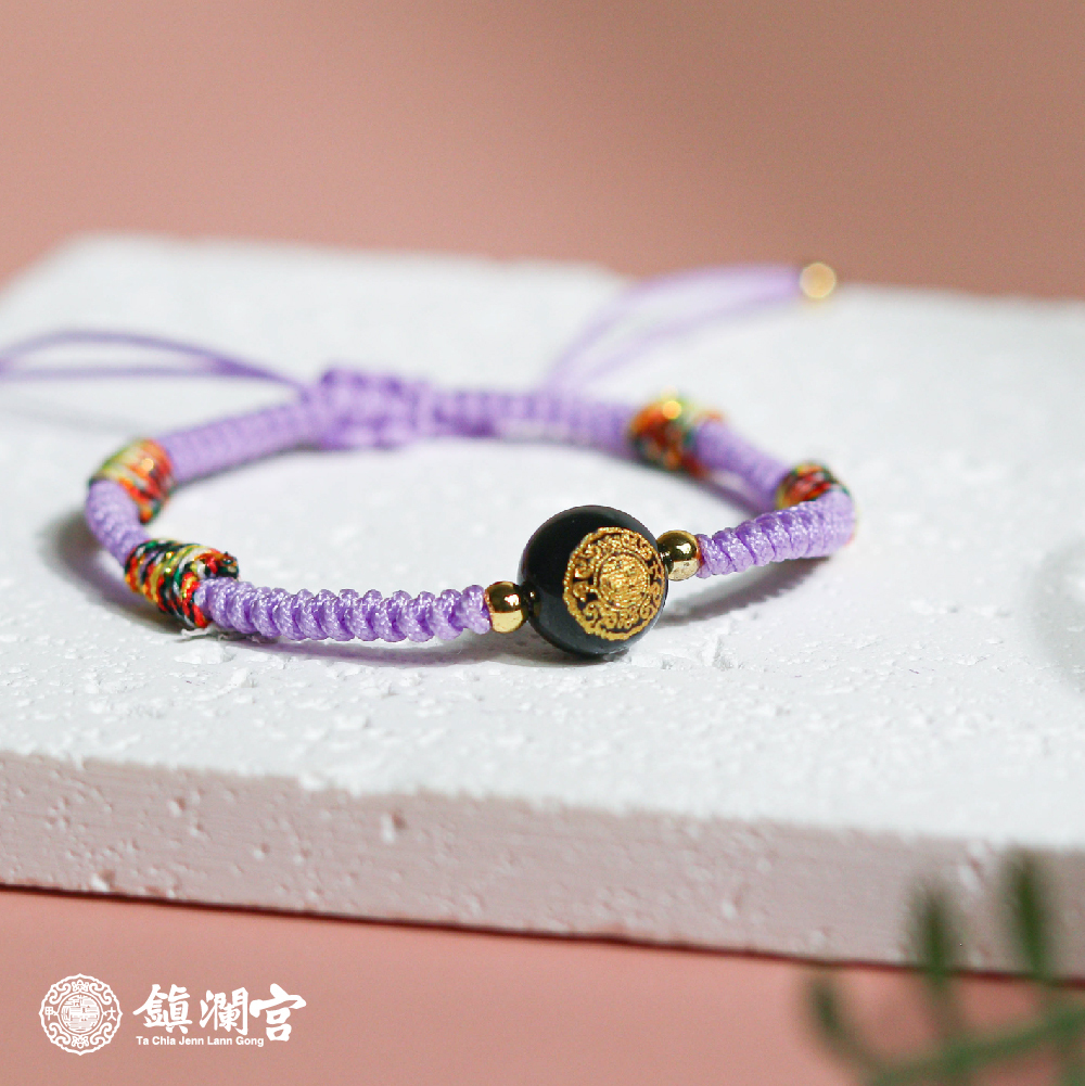 智慧寶寶紫│兒童款│五色守護平安手繩│開智慧│人緣 │ 媽祖賜福平安【鎮瀾宮 x 天后 】