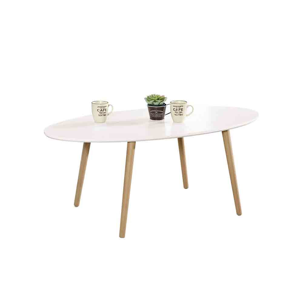 奇奧尼3.3尺白色橢圓形大茶几