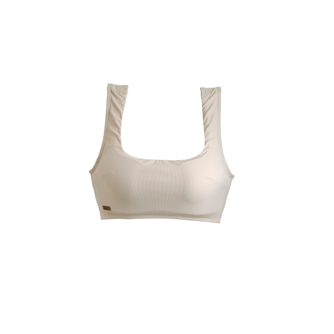 ▲Muiiswim FUTOP 方領美胸寬肩背心 羅紋漠色