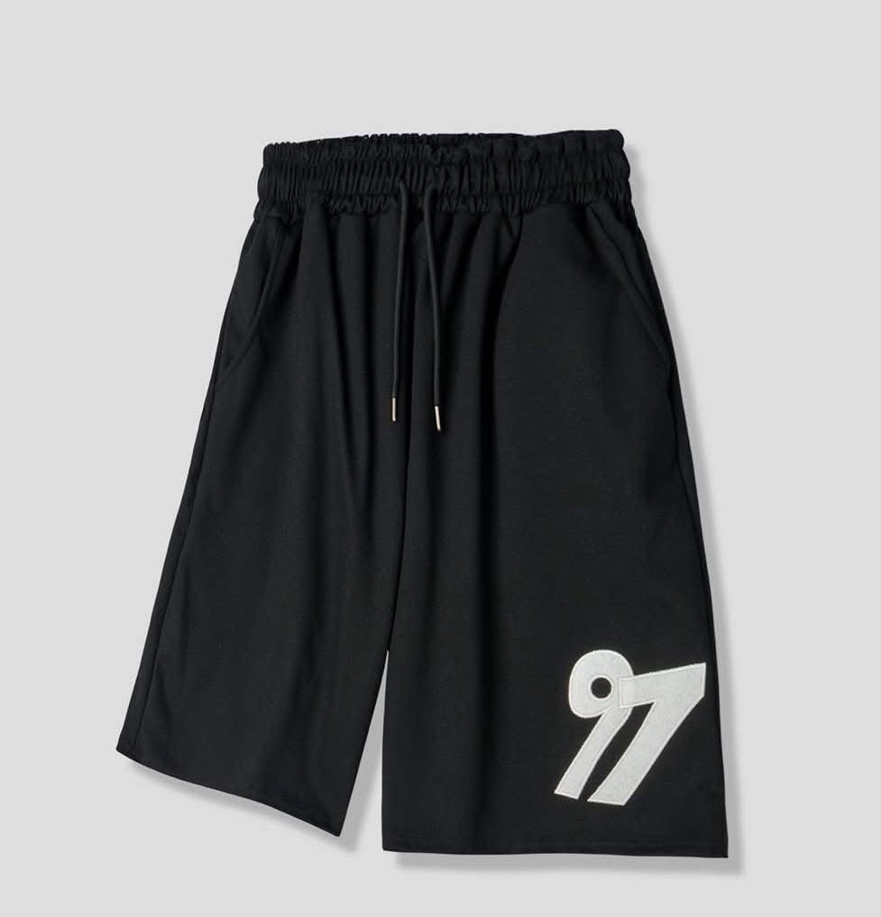 UNISEX 字母刺繡 97號 尼龍 休閒 #短褲