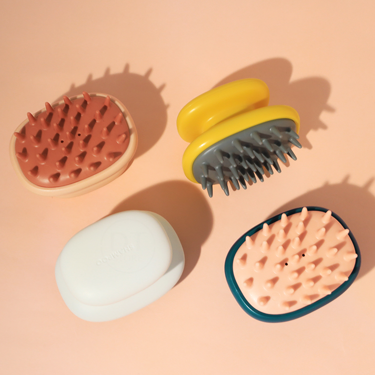 莫蘭迪色矽膠洗頭刷【AJ021】