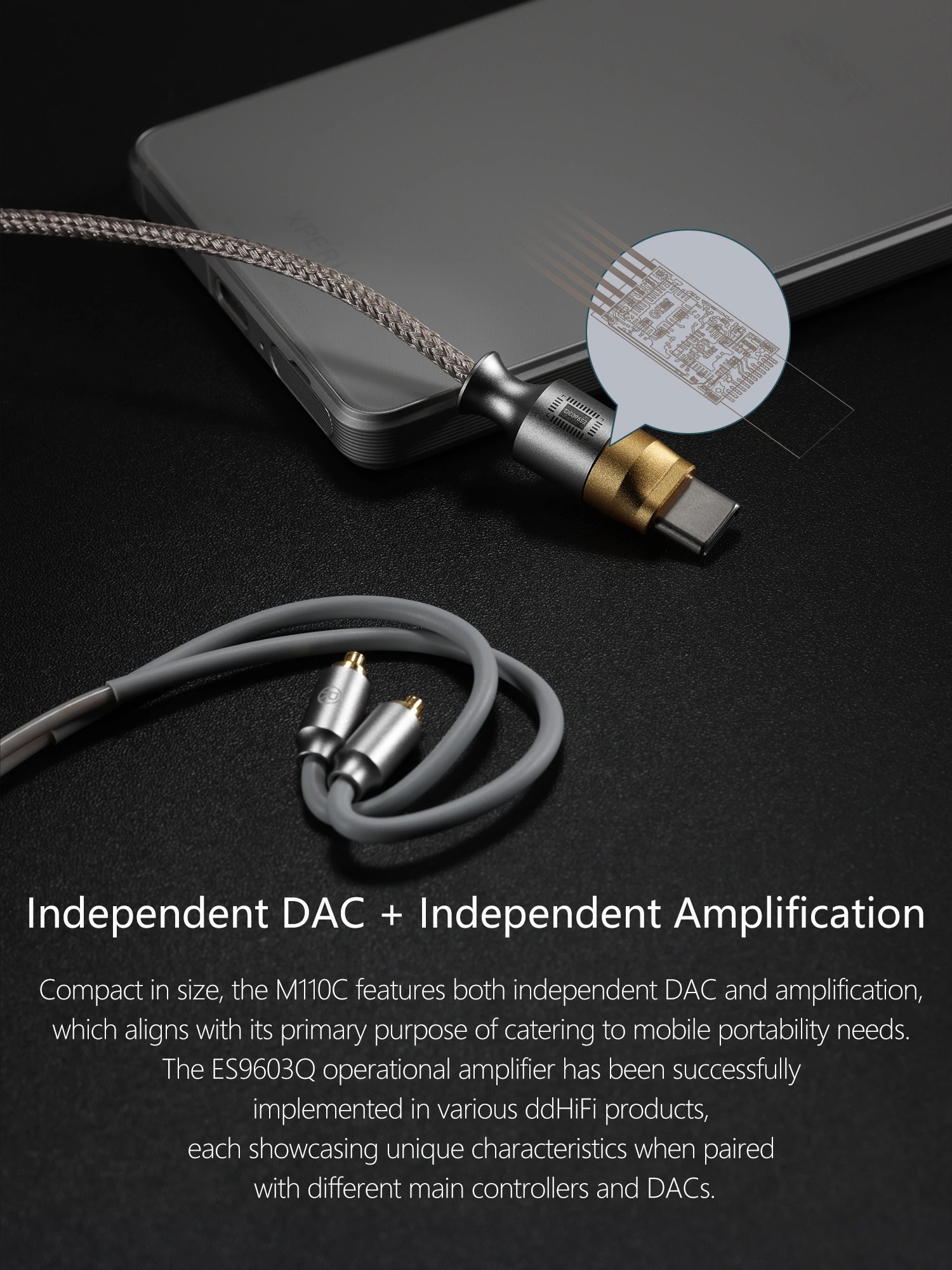 ddHiFi M110C USB-C Decoding Earphones Cable