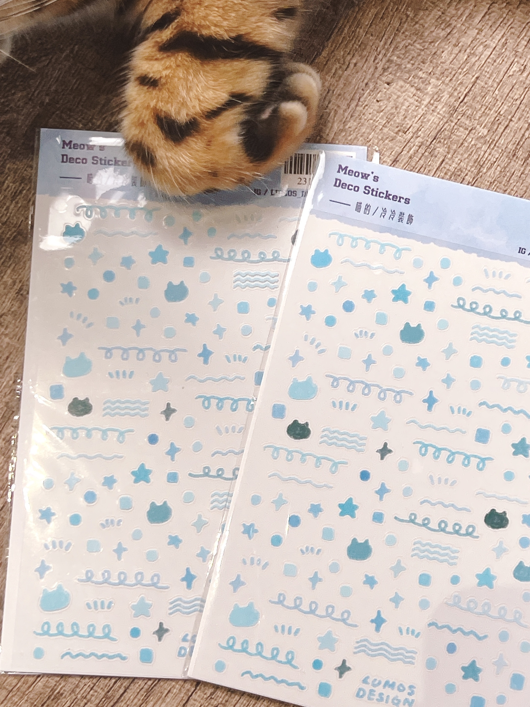 嗨賴 x LUMOS｜喵的 冷冷小裝飾 割型防水貼紙