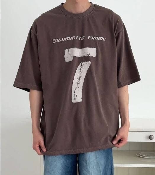 UNISEX 幸運數字 7 小英文字母 上衣 #短袖