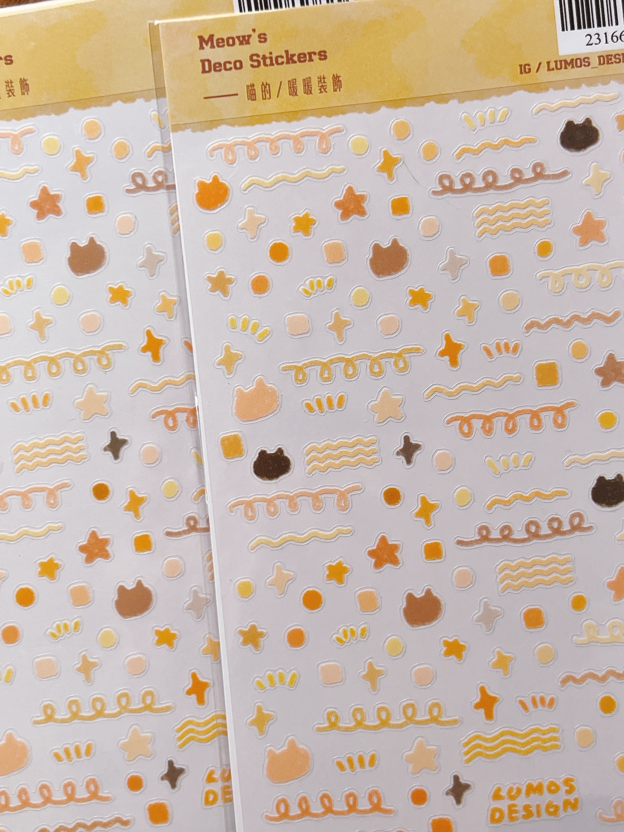 嗨賴 x LUMOS｜喵的 暖暖小裝飾 割型防水貼紙
