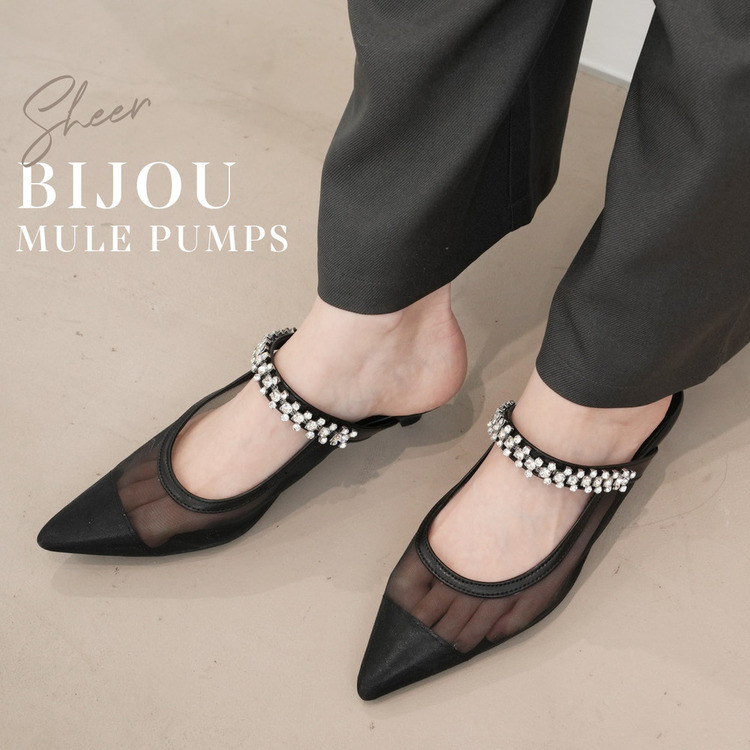 貴婦氣質 尖頭透膚水鑽跟鞋【KK1912】