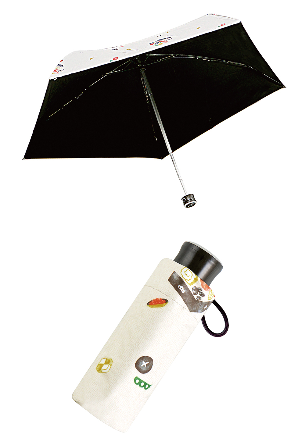 RAINSTORY黑膠降溫手開迷你口袋傘( 幕之內弁当)