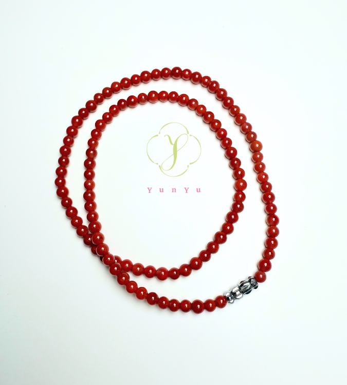 南紅小米珠項鍊(108顆)