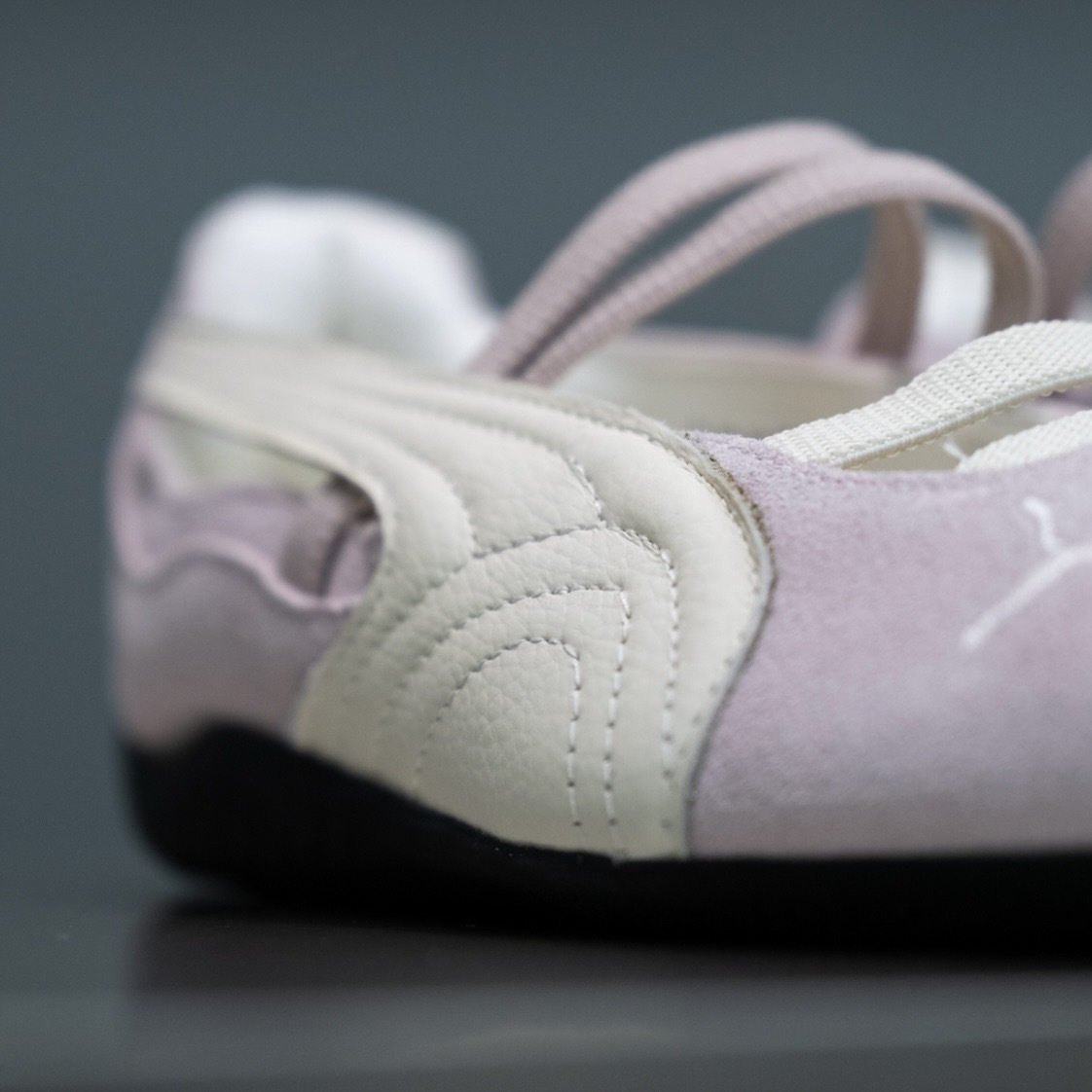PUMA SPEEDCAT BALLET 芭蕾舞鞋 粉白 麂皮 皮革 瑪莉珍 女鞋 406334-01