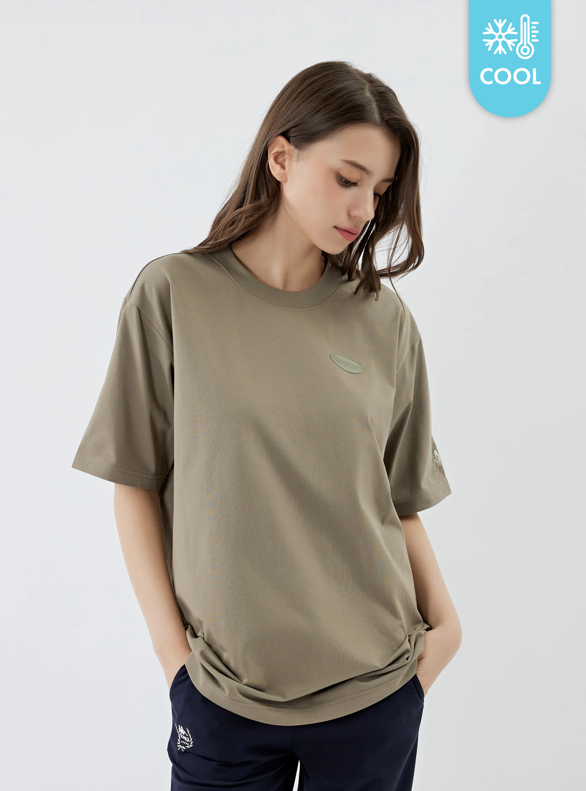 男女適穿 涼感寬鬆圓領T-Shirt