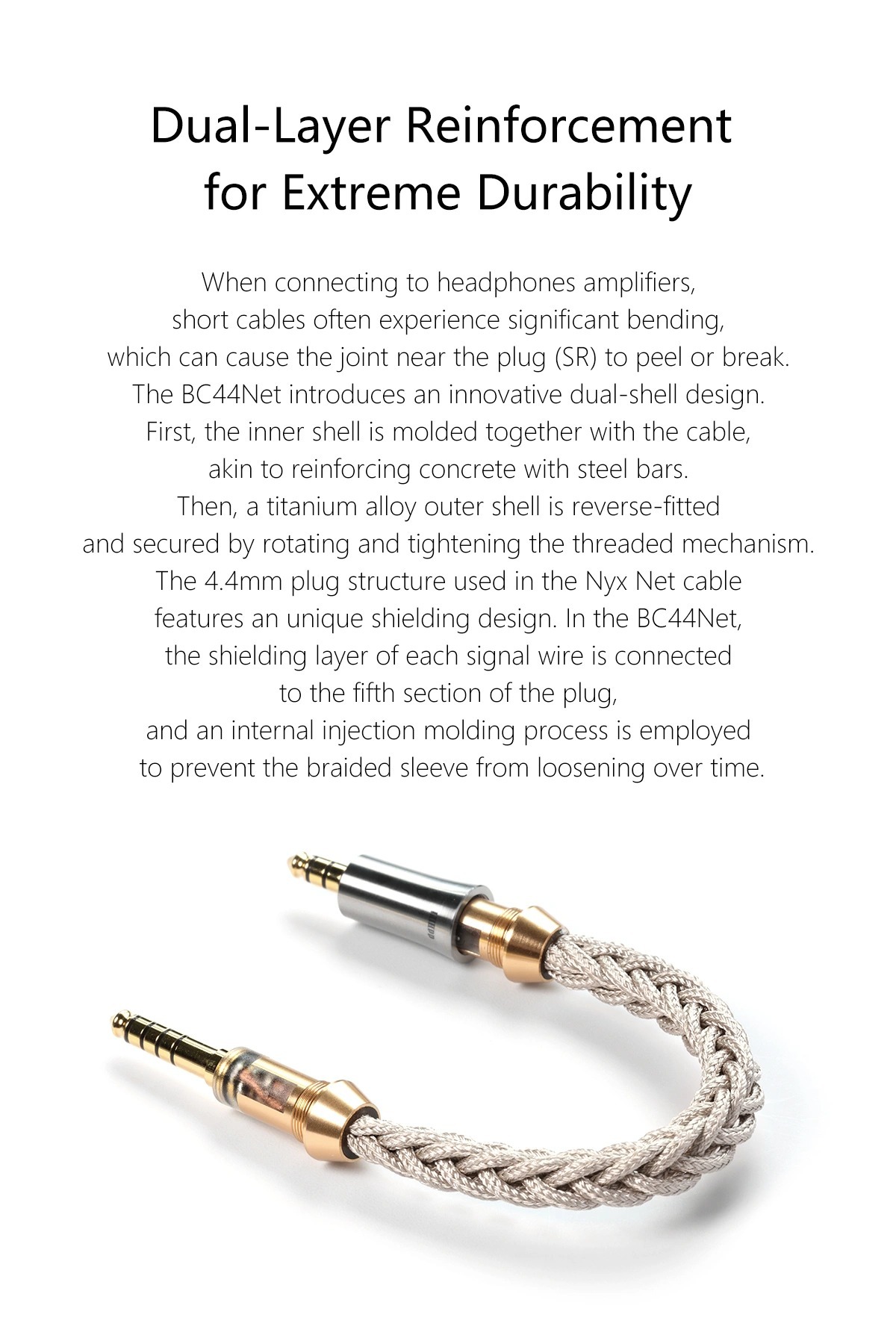 ddHiFi BC44Net 4.4mm Balanced Shielded Audio Cable