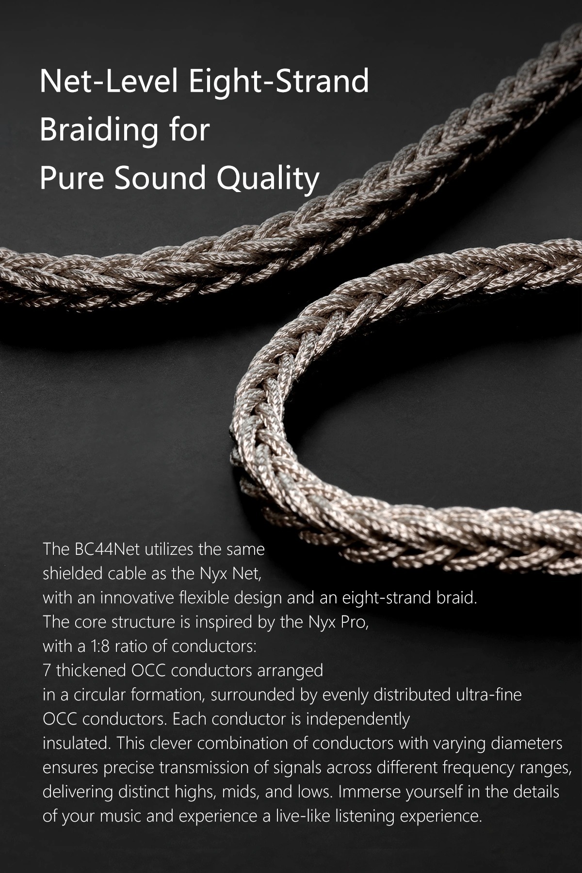 ddHiFi BC44Net 4.4mm Balanced Shielded Audio Cable