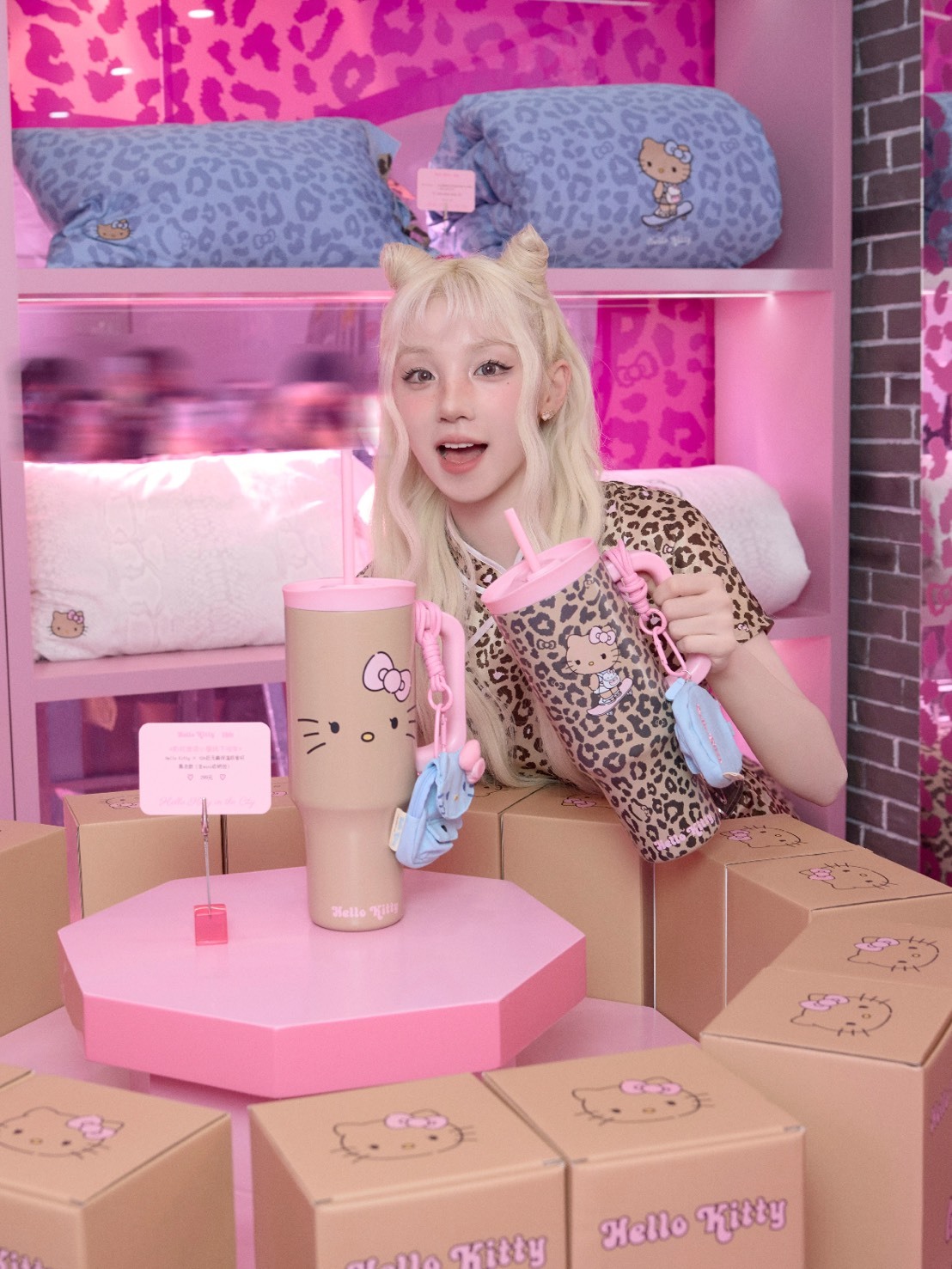 野獸派 THE BEAST X HELLO KITTY 聯名款 巨無霸吸管保溫杯 1200ml