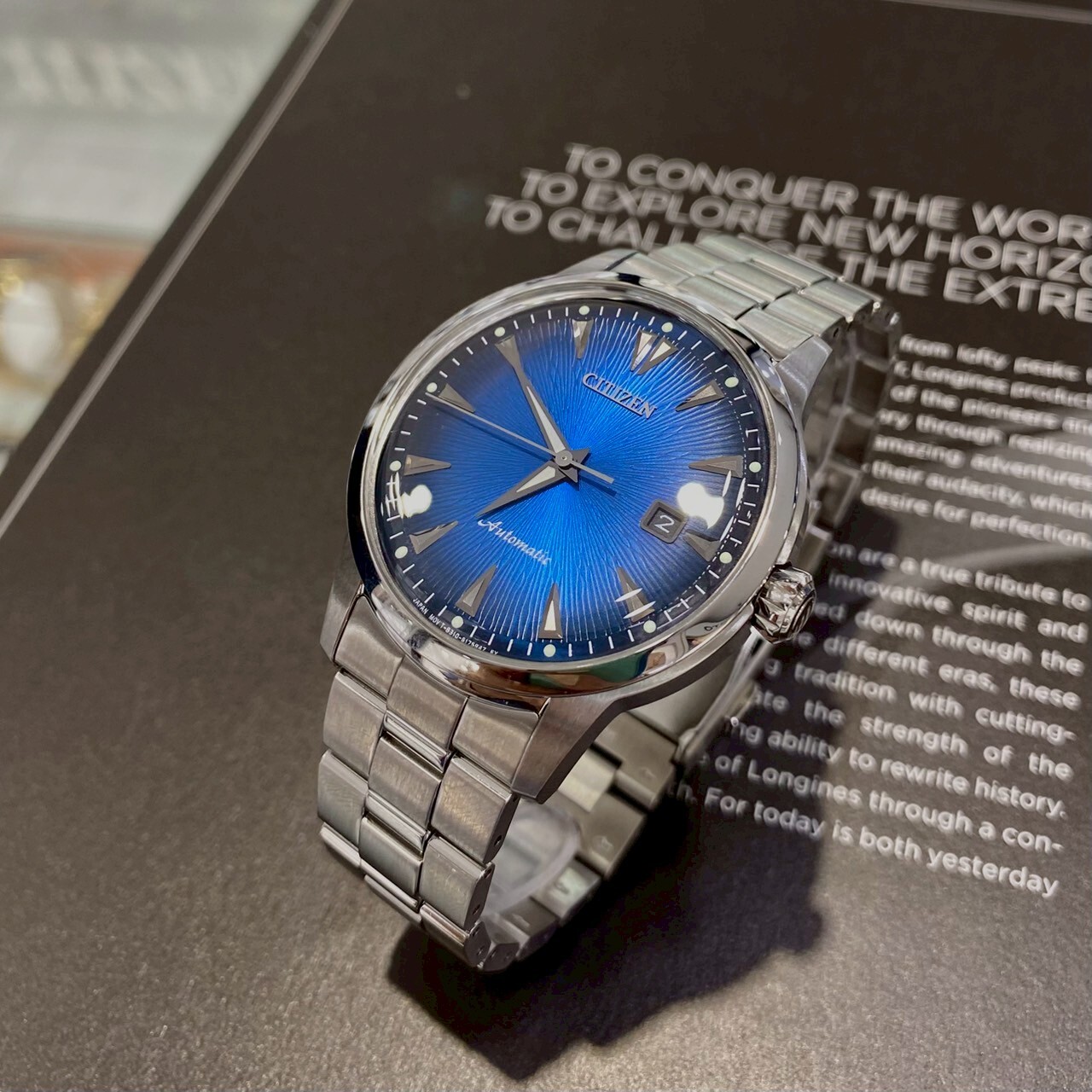 【CITIZEN 星辰】黑潮漸層機械腕錶NK0009-82L 41mm 現代鐘錶