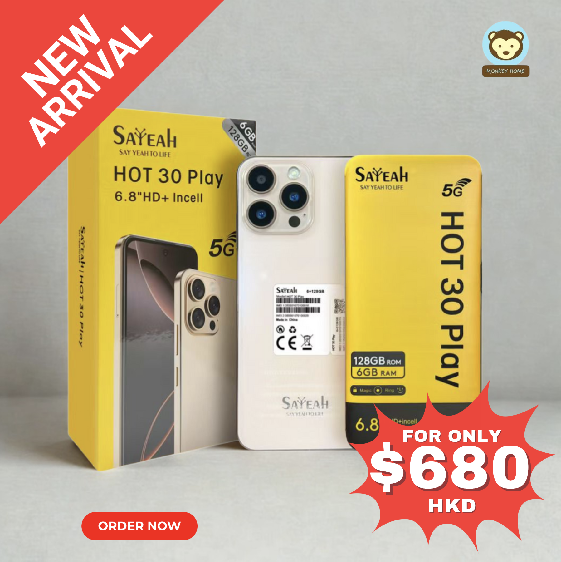 SAYEAH HOT 30 Play (6GB RAM + 128GB ROM)