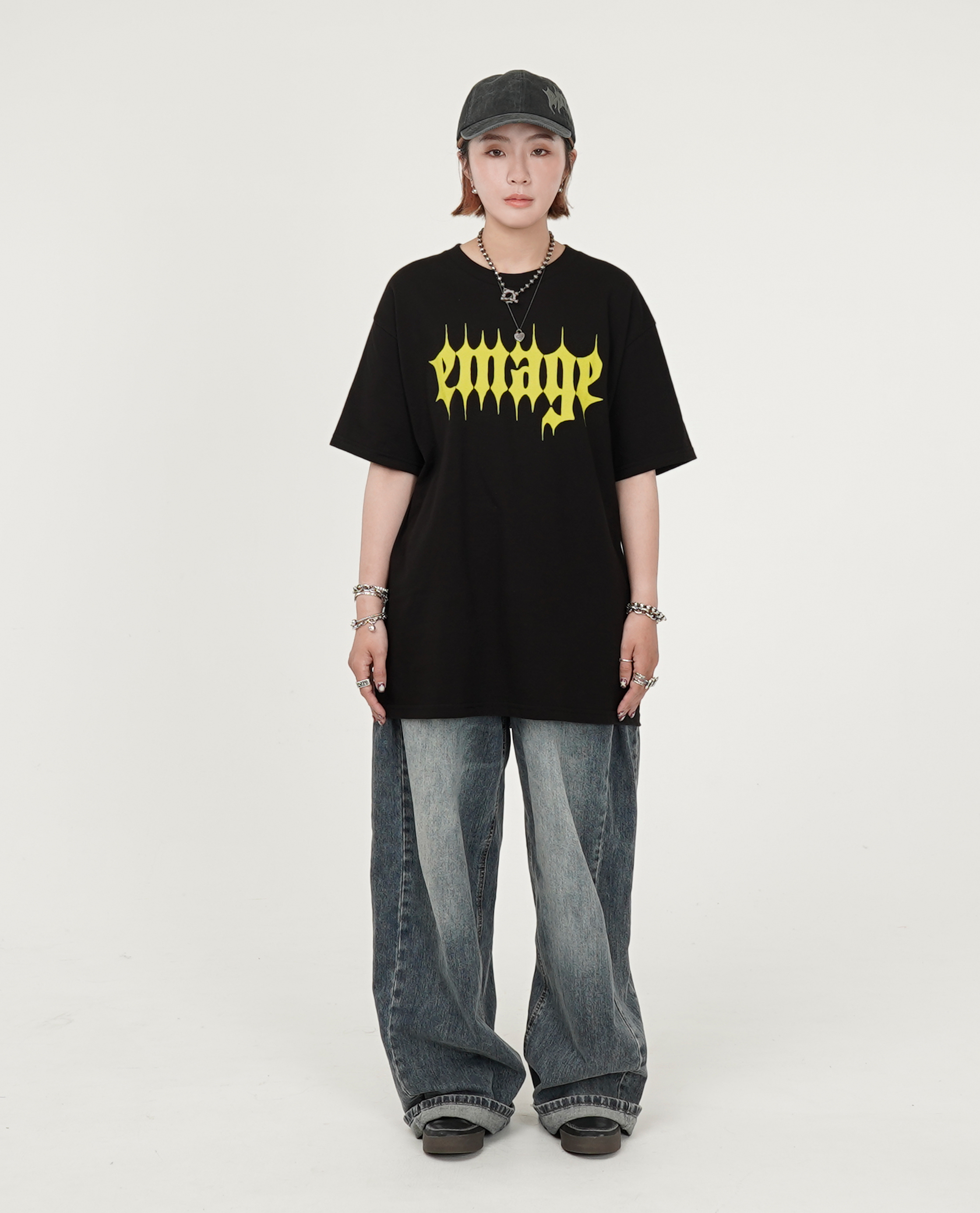 EmageQ LOGO TEE (Black/Yellow) - 25SS