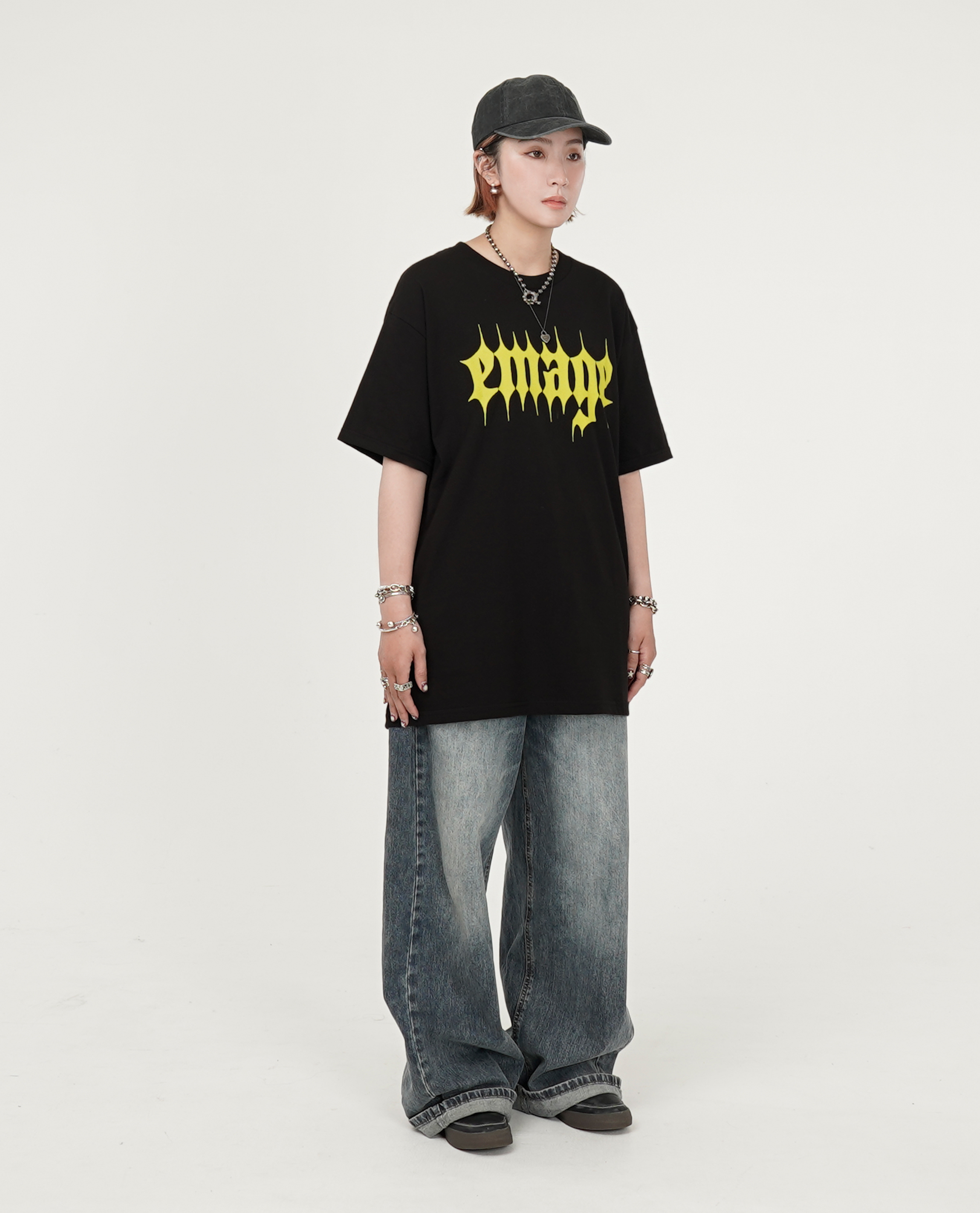 EmageQ LOGO TEE (Black/Yellow) - 25SS