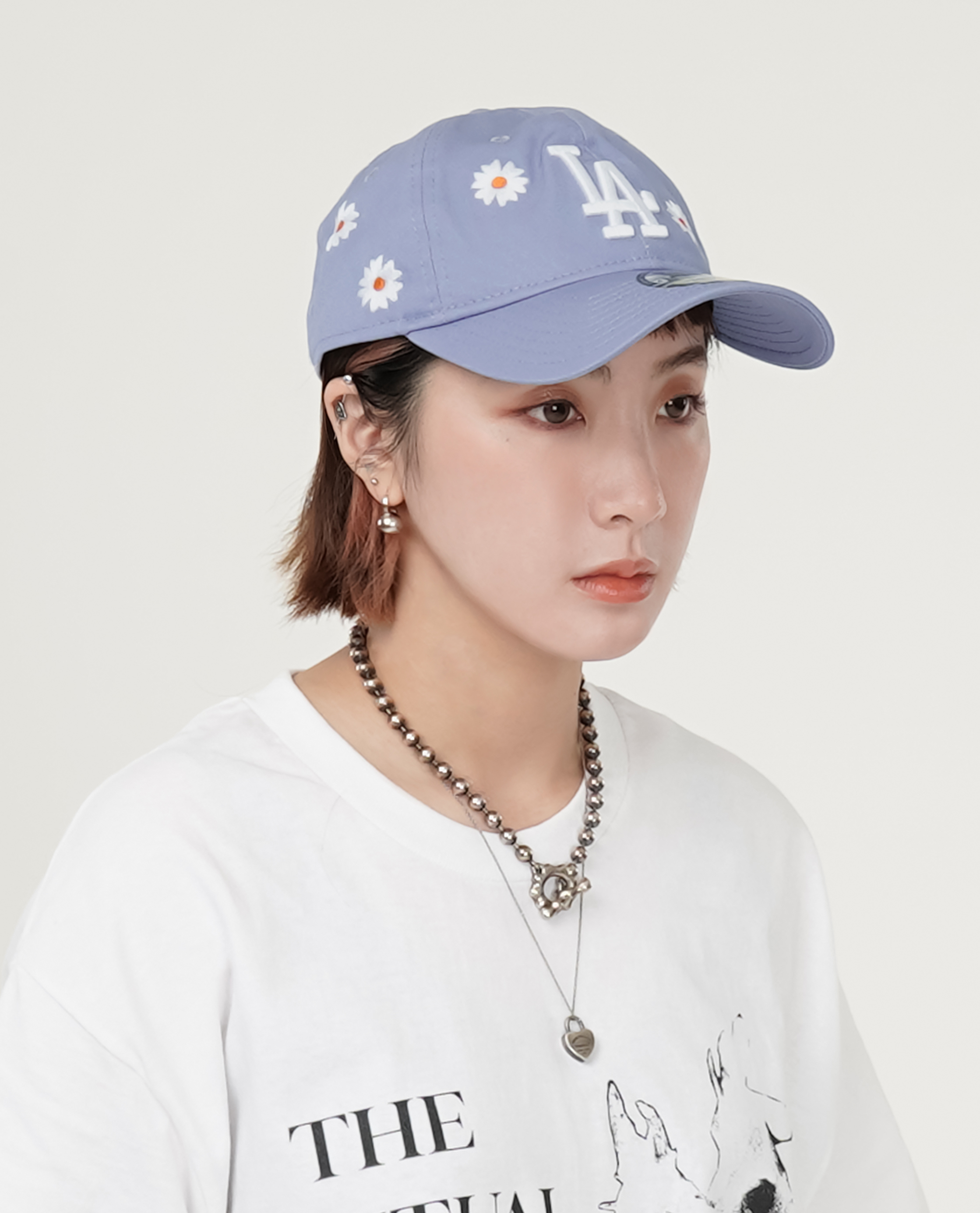 NEW ERA 9TWENTY 洛杉磯道奇小花刺繡軟帽身帽 - 25SS