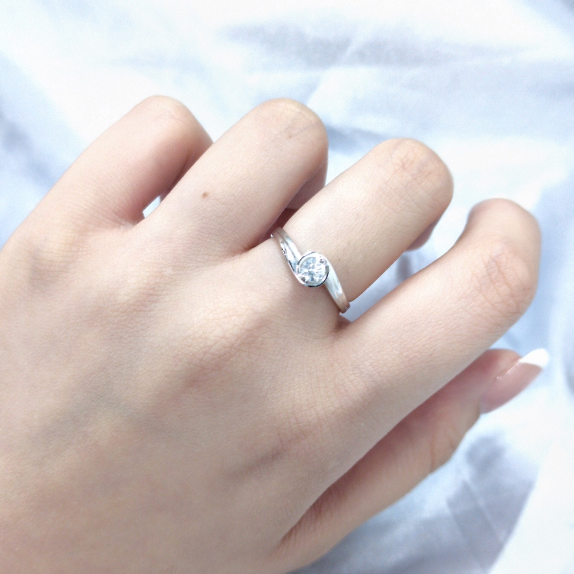 18K White Gold 0.21ct Diamond Ring