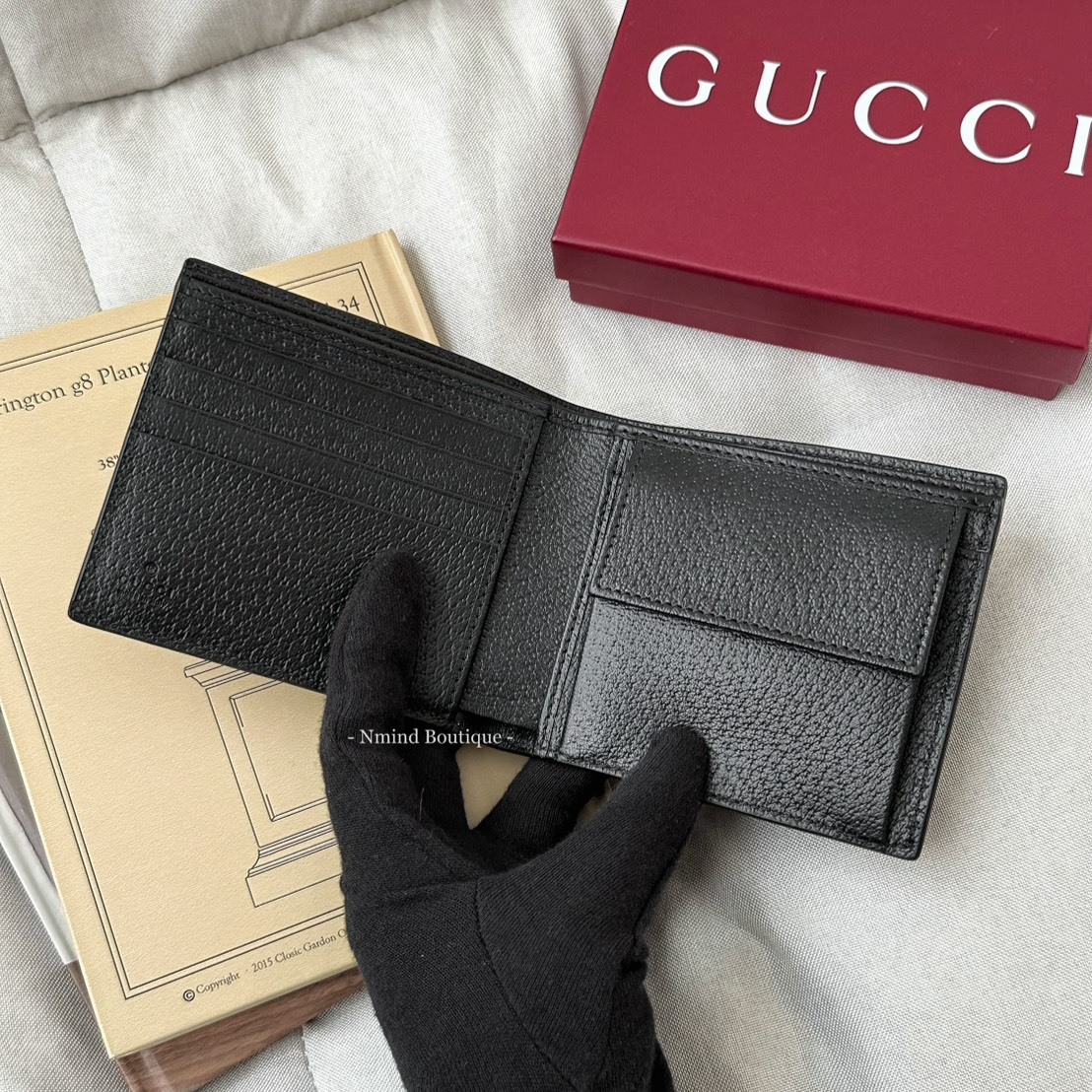 GUCCI GG MARMONT LEATHER BI-FOLD WALLET 金標 零錢袋男夾