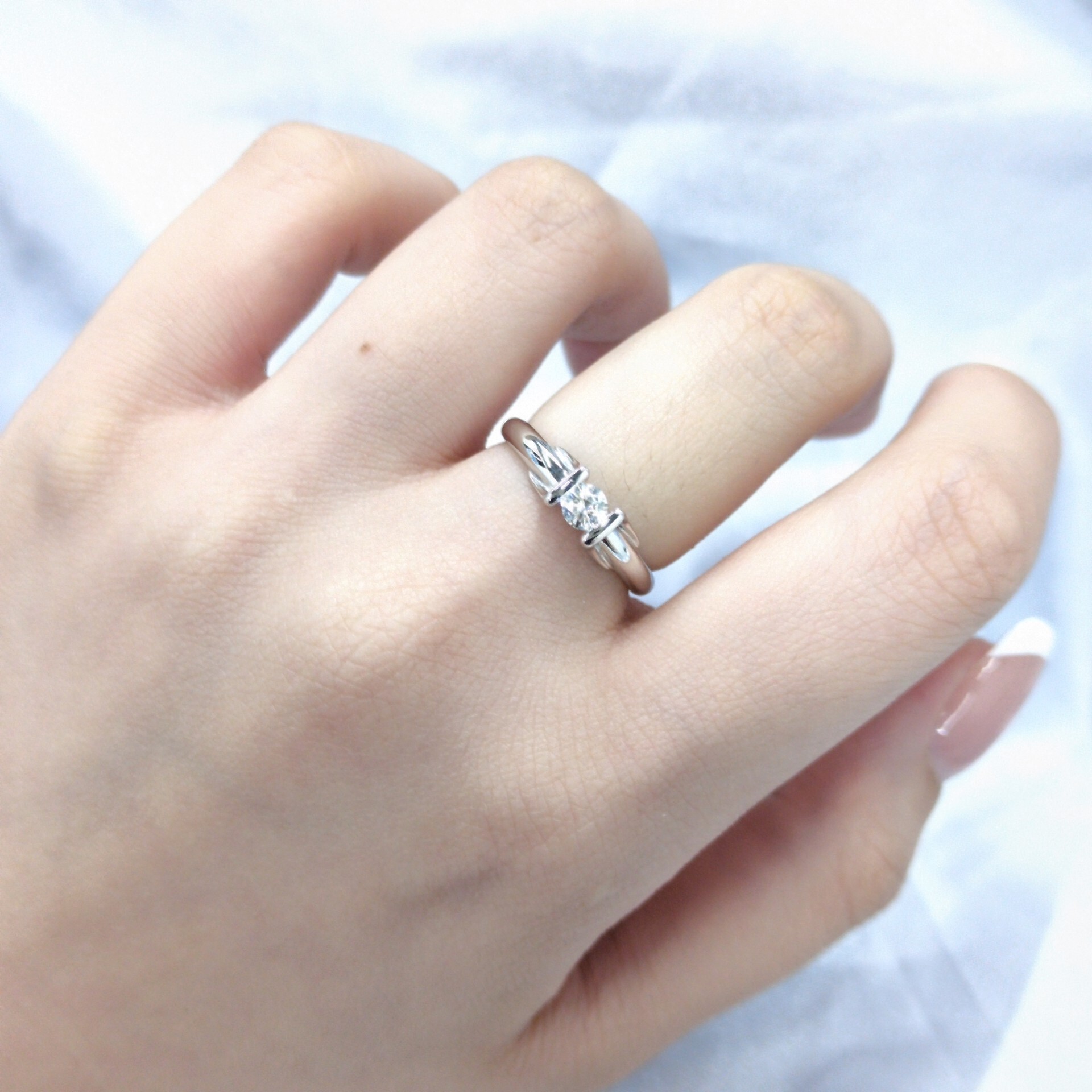 18K White Gold 0.17ct Diamond Ring