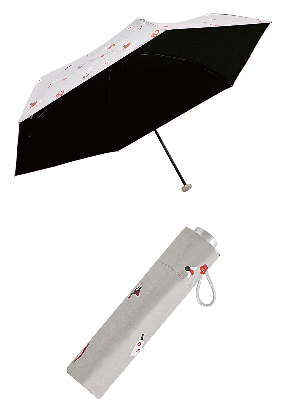 RAINSTORY黑膠降溫手開輕細口紅傘(和風小物)