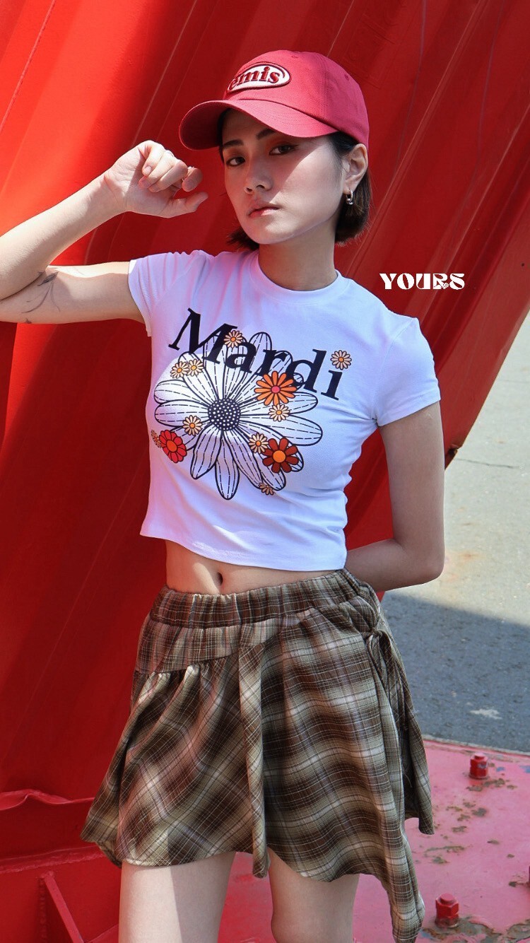 Mardi Mercredi 短版合身上衣 經典大花 (4colors)