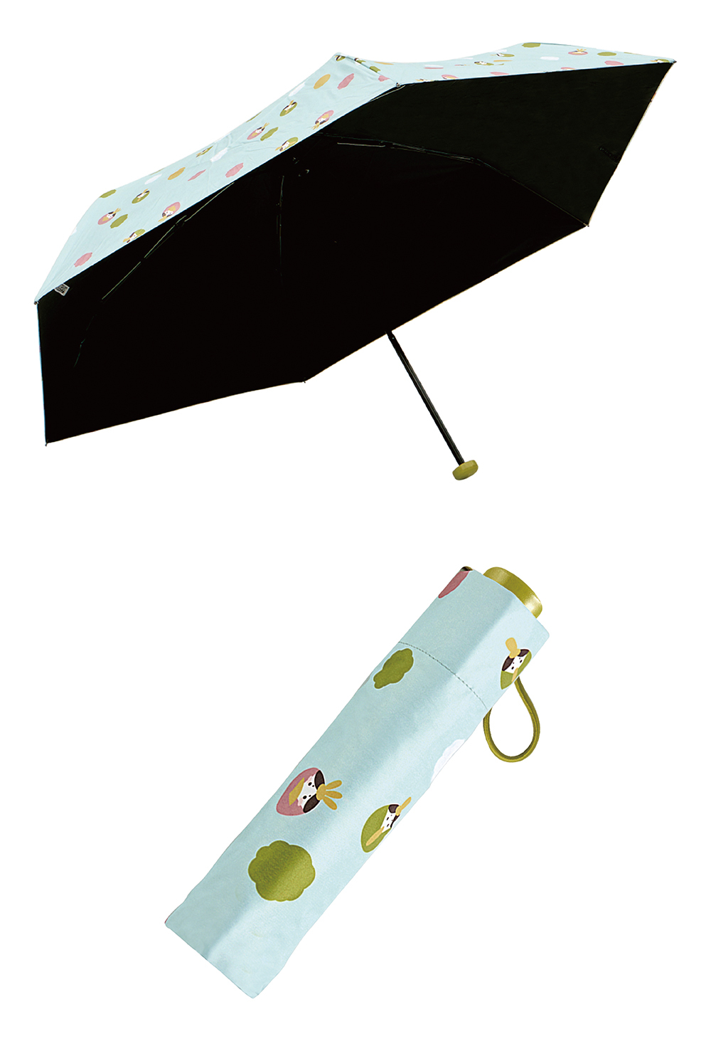 RAINSTORY黑膠降溫手開輕細口紅傘(雛人偶)