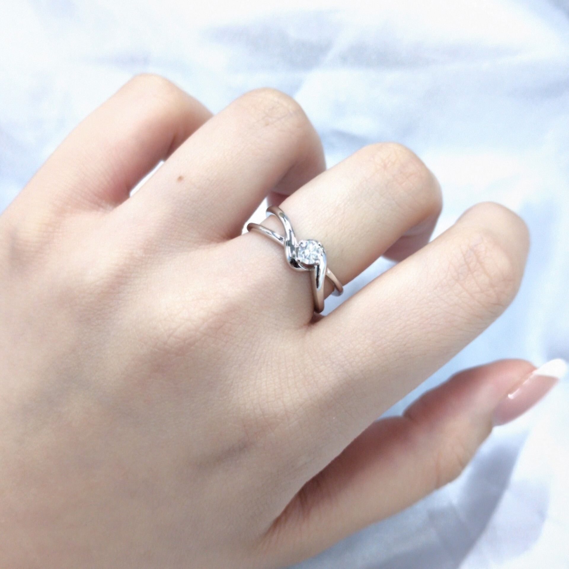 18K White Gold 0.16ct Diamond Ring