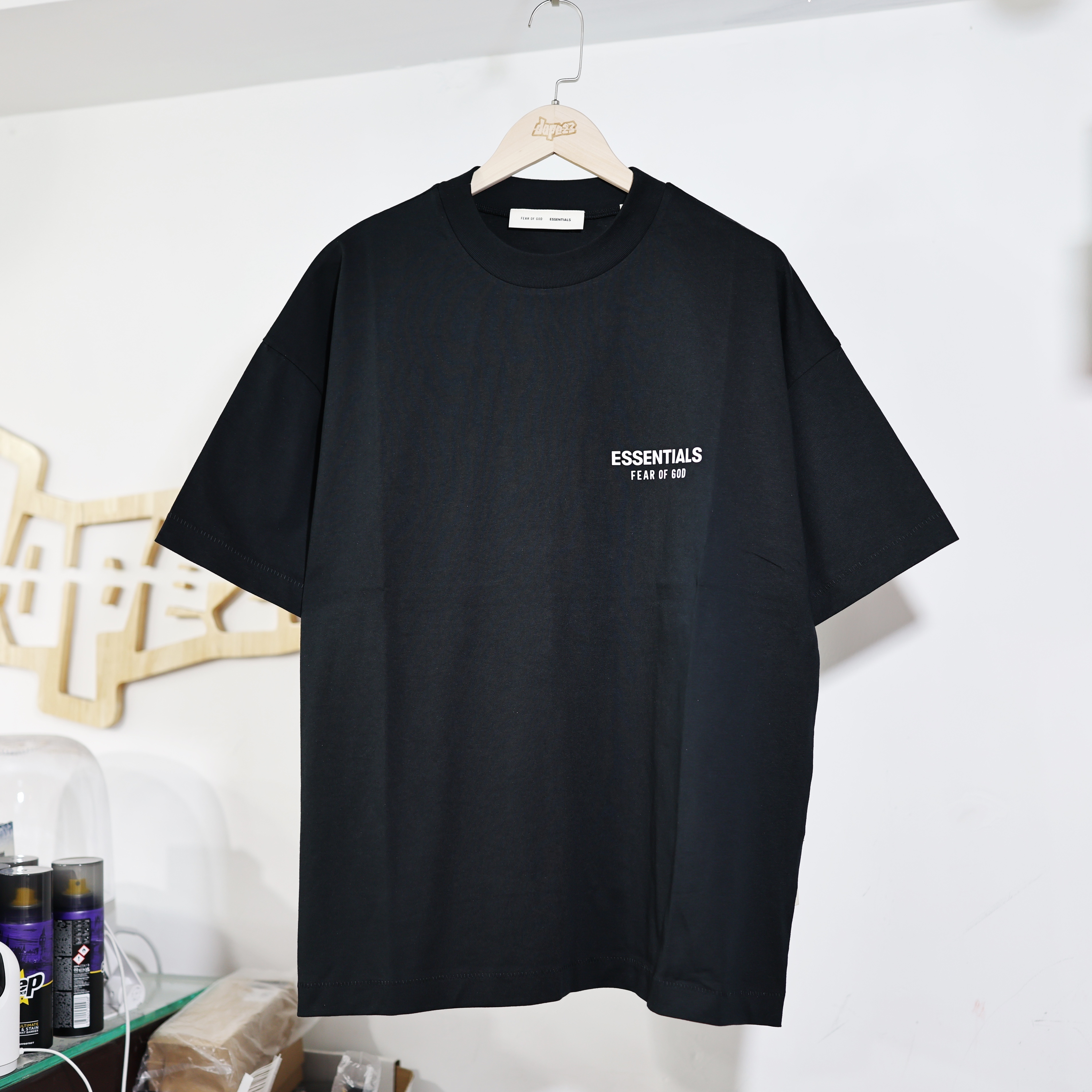 FEAR OF GOD FOG ESSENTIALS SS25 Classic Short Sleeve Tee Jet Black