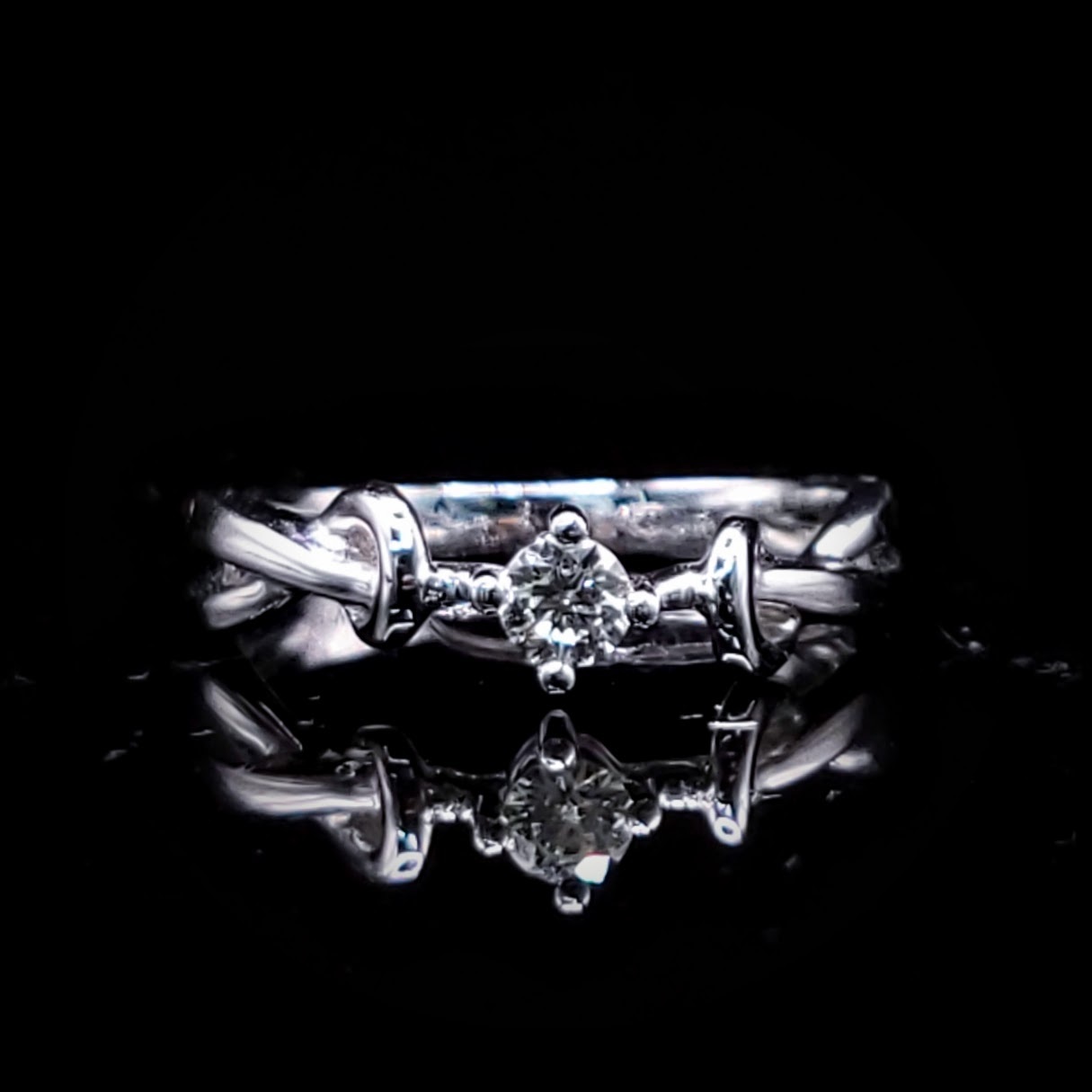 全新18K白金【單粒10份鑽石】戒指