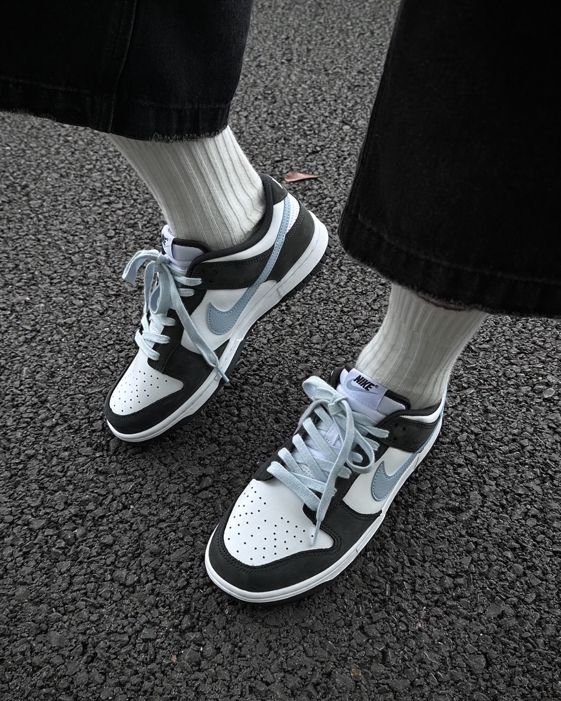 【現貨】Nike Dunk Low Midnight Navy Light blue 麂皮 暗夜黑藍