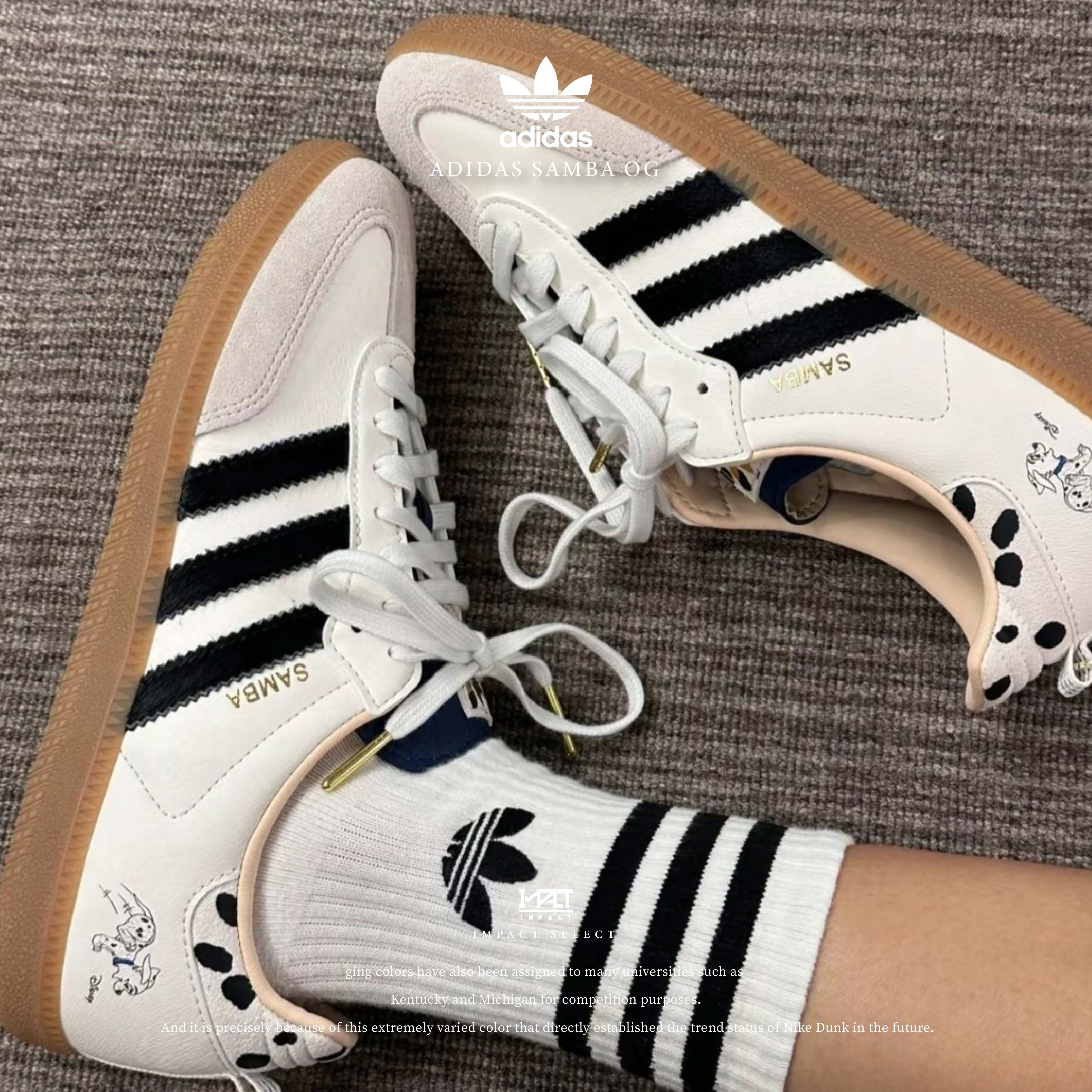 迪士尼 101忠狗 X SAMBA OG 運動休閒鞋 德訓鞋  KJ5990