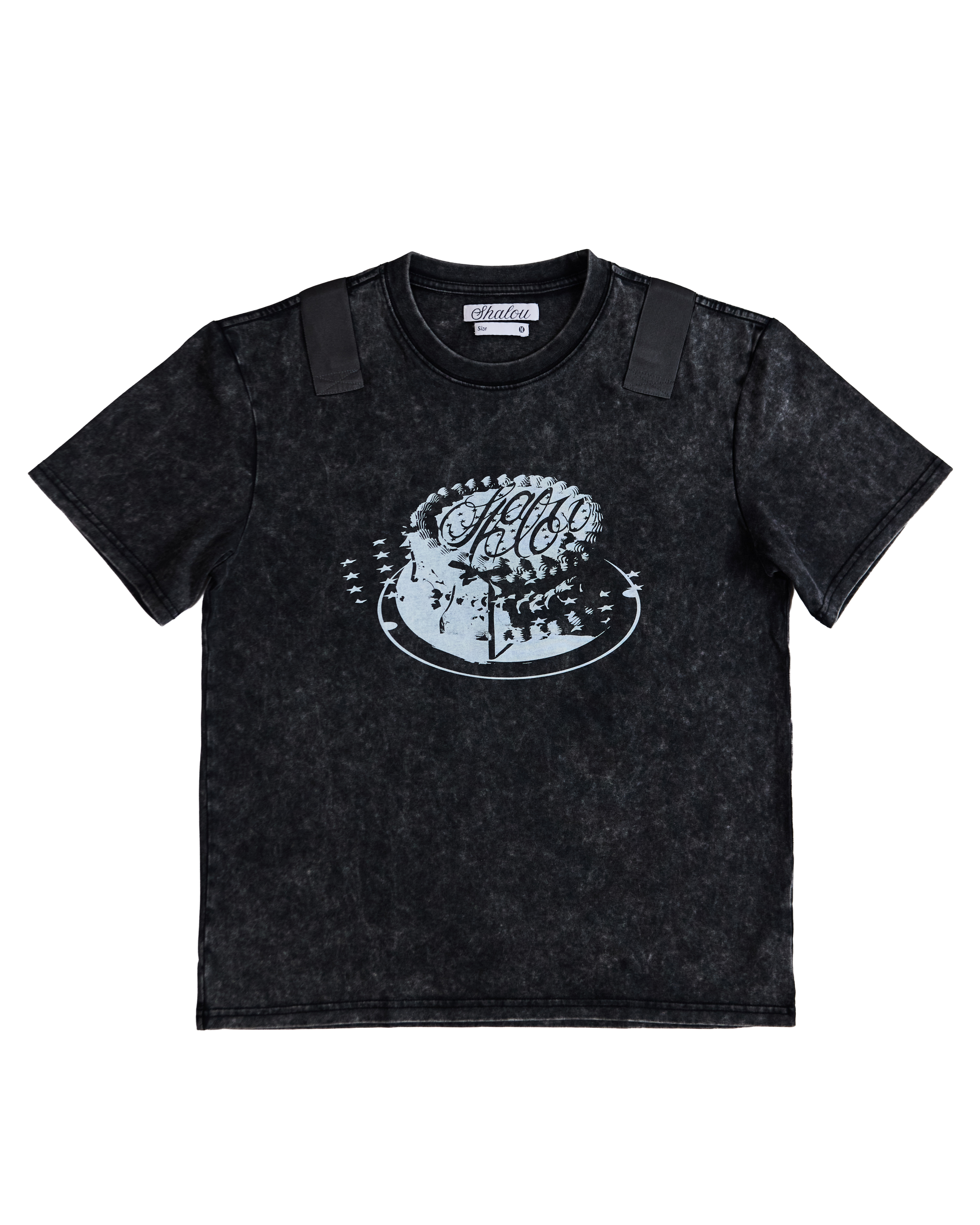 SHALOU CREAM CAKE WASHED TAPE TEE