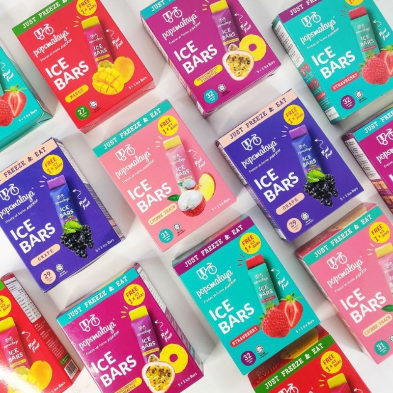 【任選5件$138包郵】PopsMalaya 馬來西亞製水果純素雪葩冰棒超值裝│低卡低糖│**先點選頭2個選擇，然後在訂單備注欄再填寫第3-5個選項** *室溫出貨* *如不備註口味則隨機出貨*