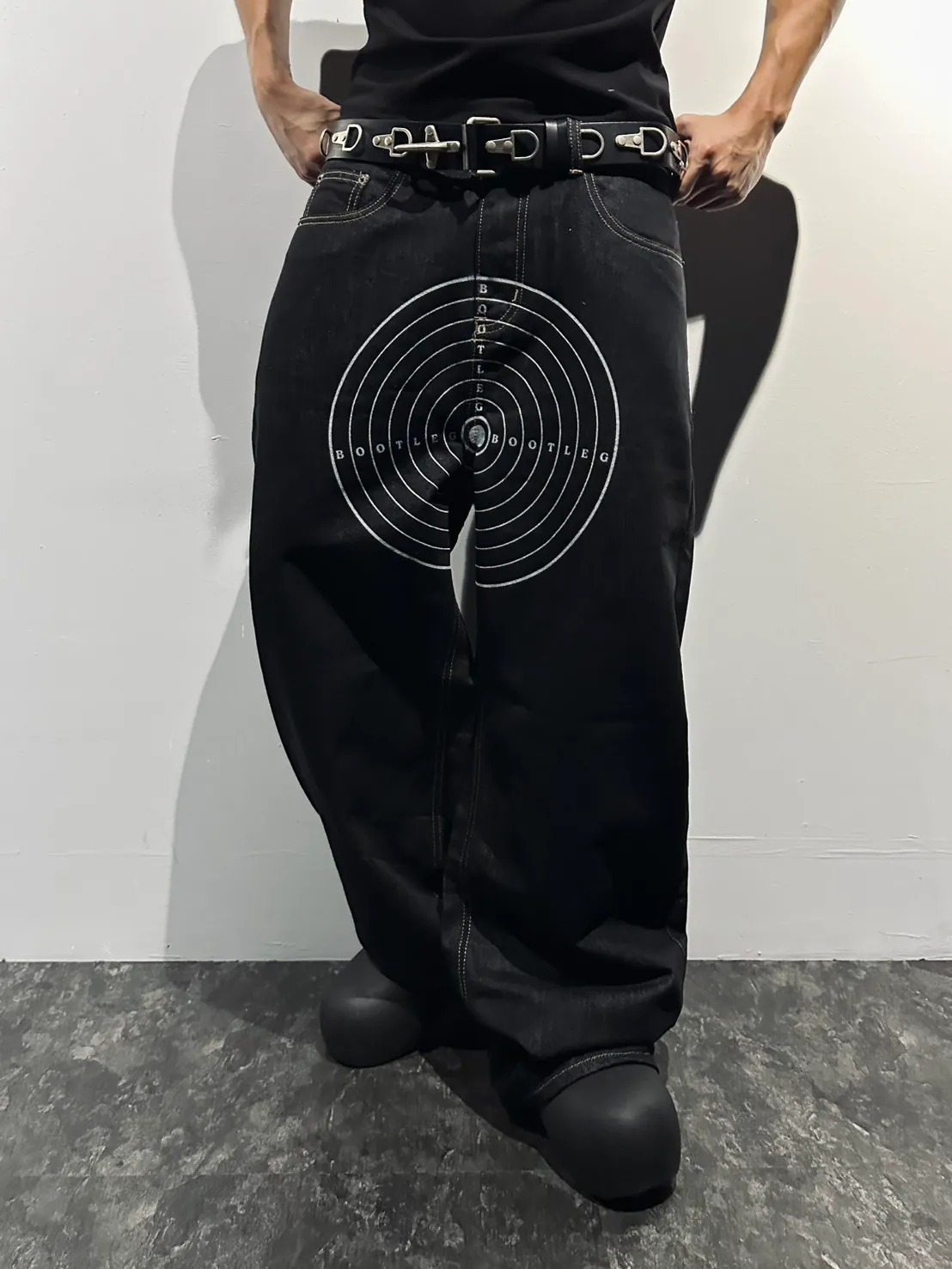 Bootlegway｜BULLSEYE Denim Jeans 標靶單寧牛仔褲 (Black)