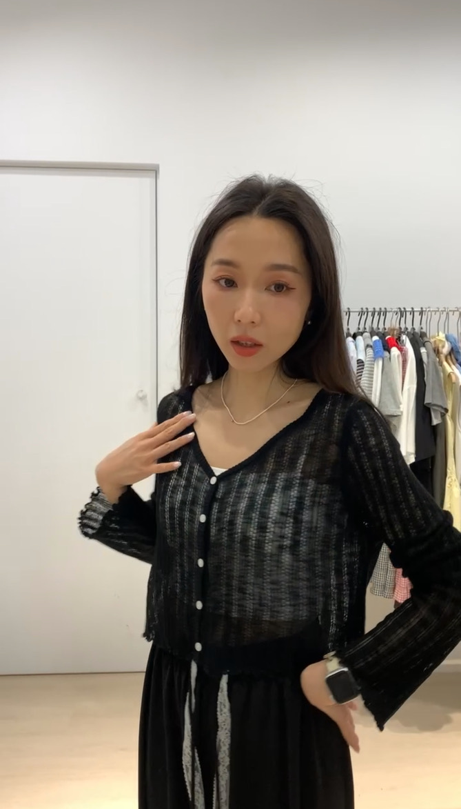 (現貨) 必買絕美小捲涼感針織排釦上衣/外套 2ways _3766
