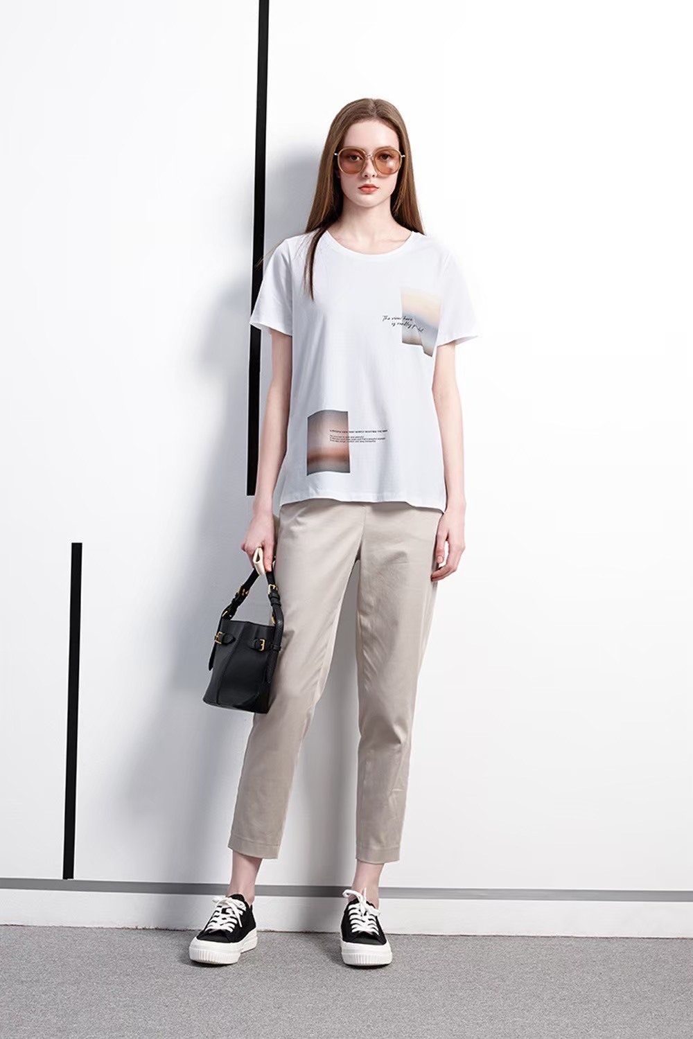 OL韓版時尚質感棉釦子造型修身顯瘦九分褲 W6552