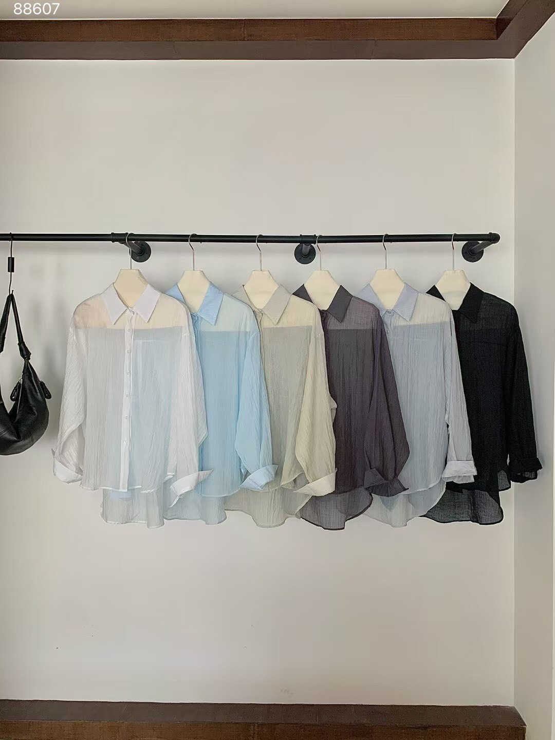 透膚寬版襯衫 88607