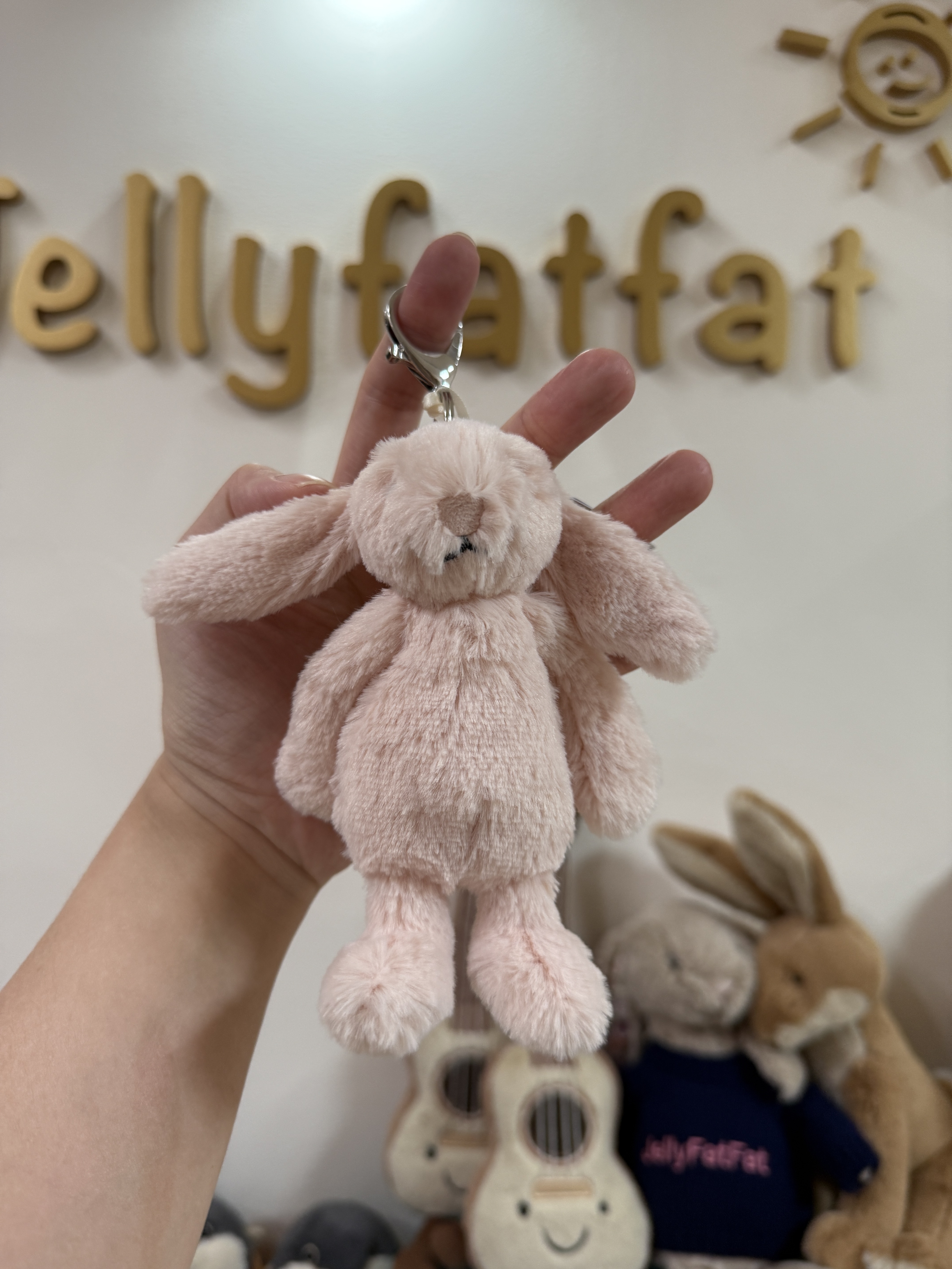  Bashful Bunny Bag Charm 薄ピンク Jellycat Bashful Blush Bunny Bag Charm