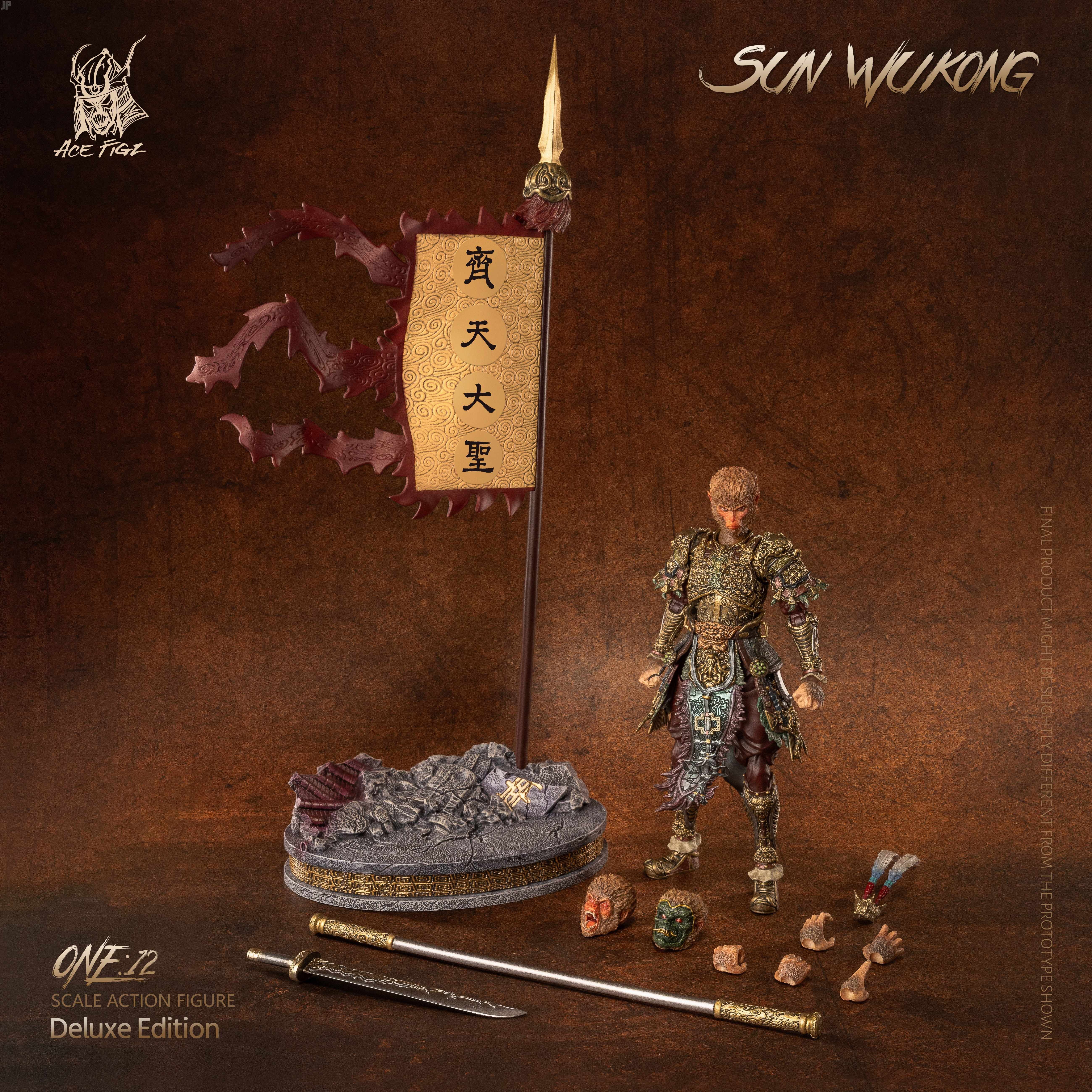 (Pre-Order)  AceFigz -Sun Wukong "The Monkey King"  (Deluxe Edition) 1/12 Action Figure (AF10mths-B)