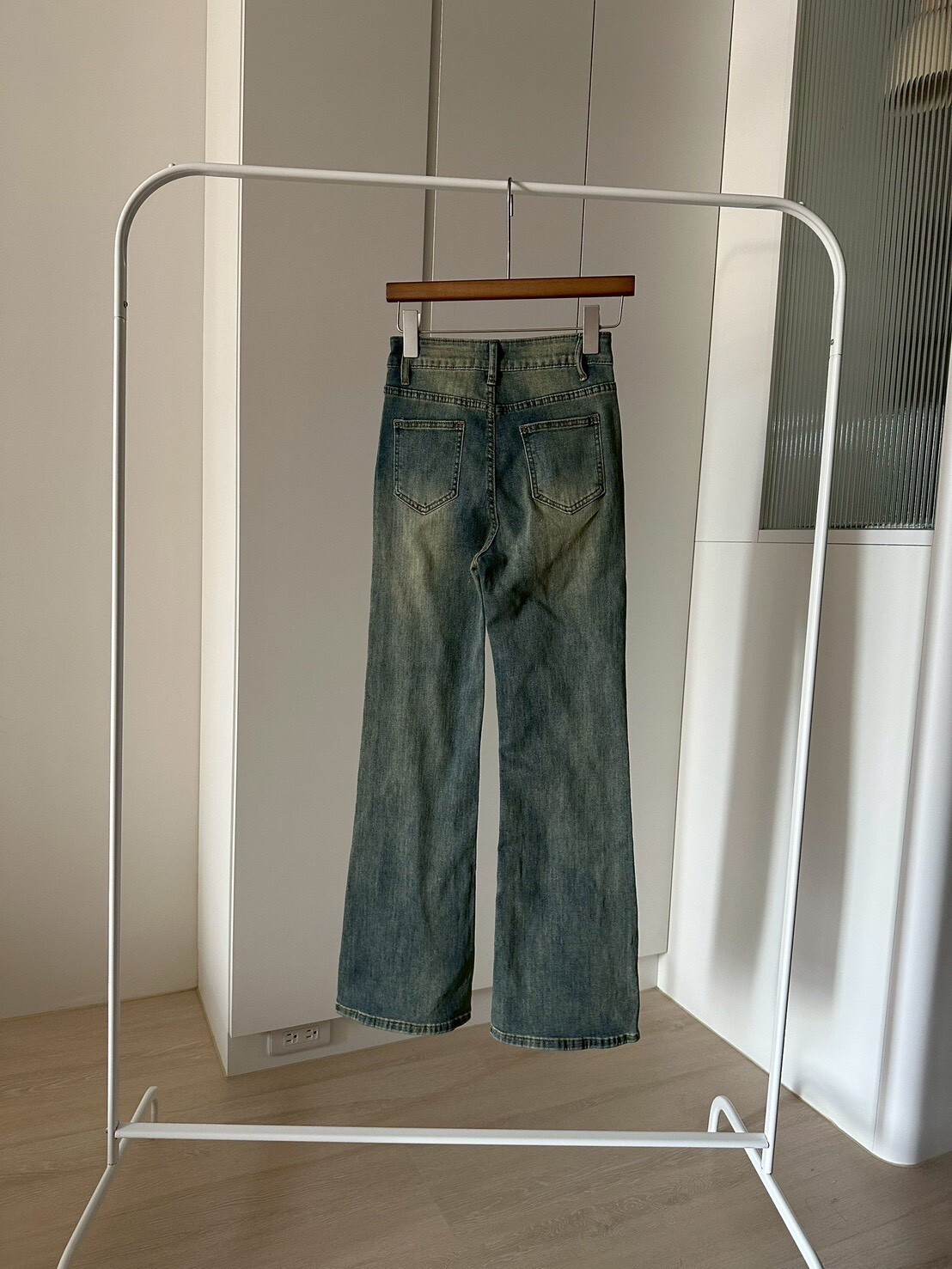 復古刷色喇叭褲 2127