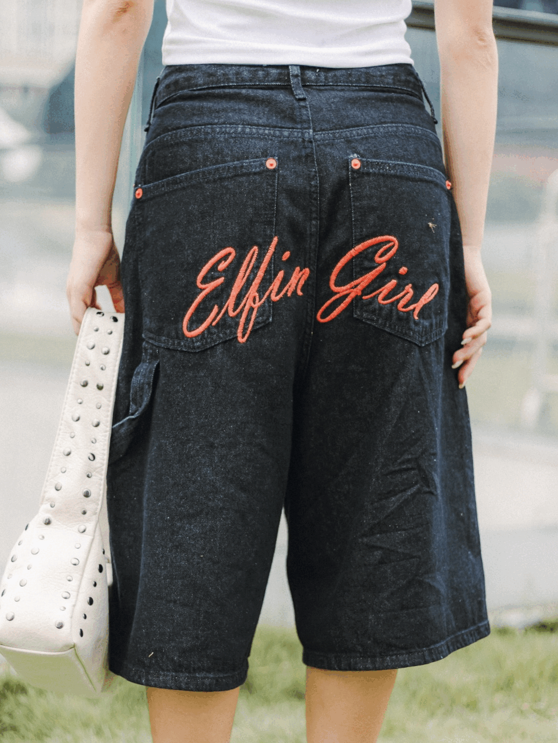(已停產)Elfin Girl刺繡七分褲