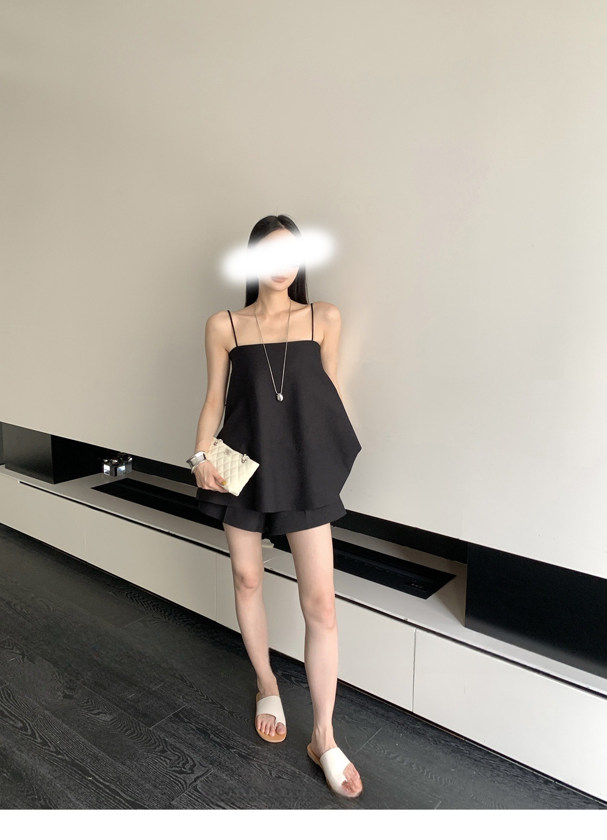 質感休閒系 傘版上衣+短褲(2件組)