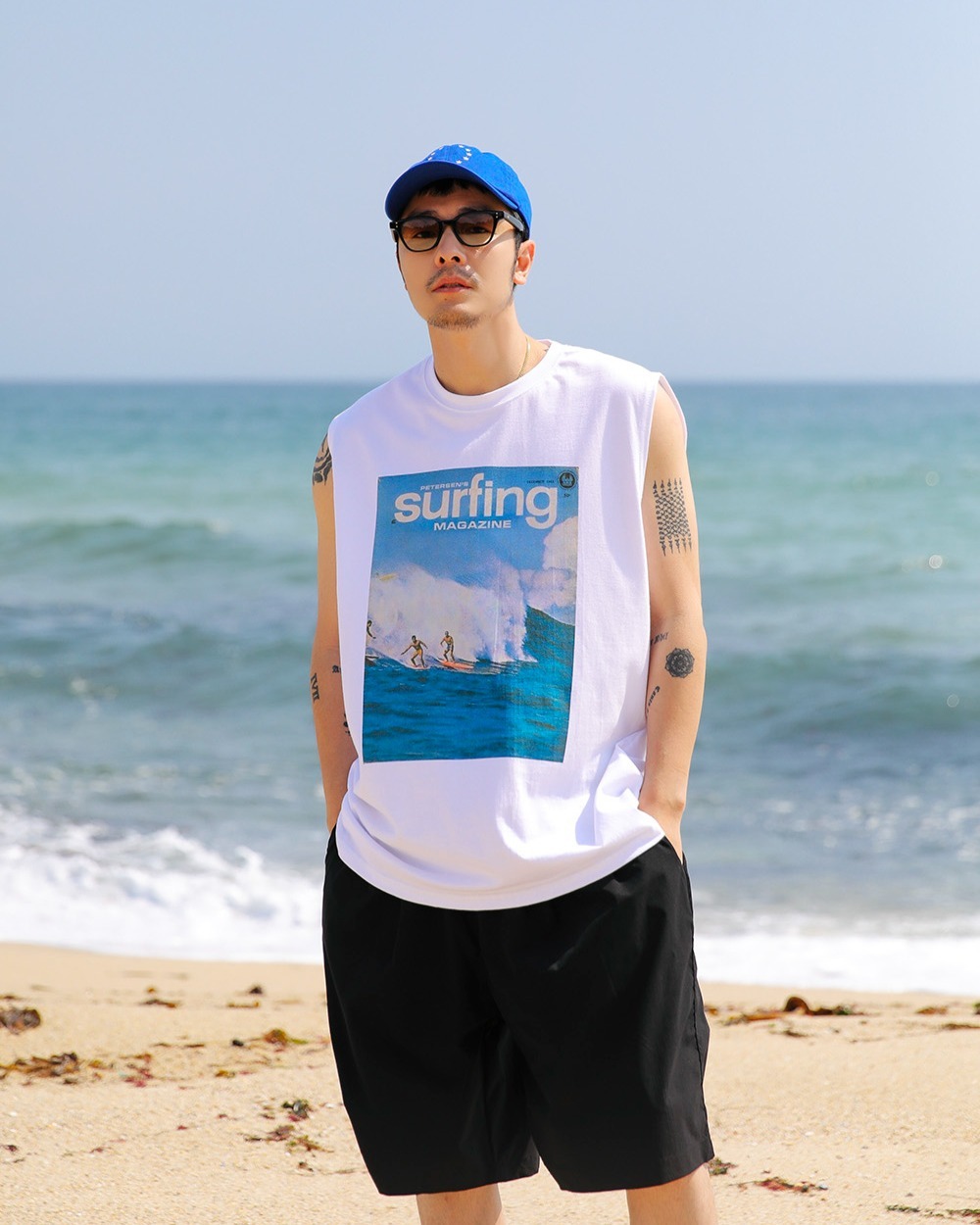 夏日氣息 衝浪印花背心