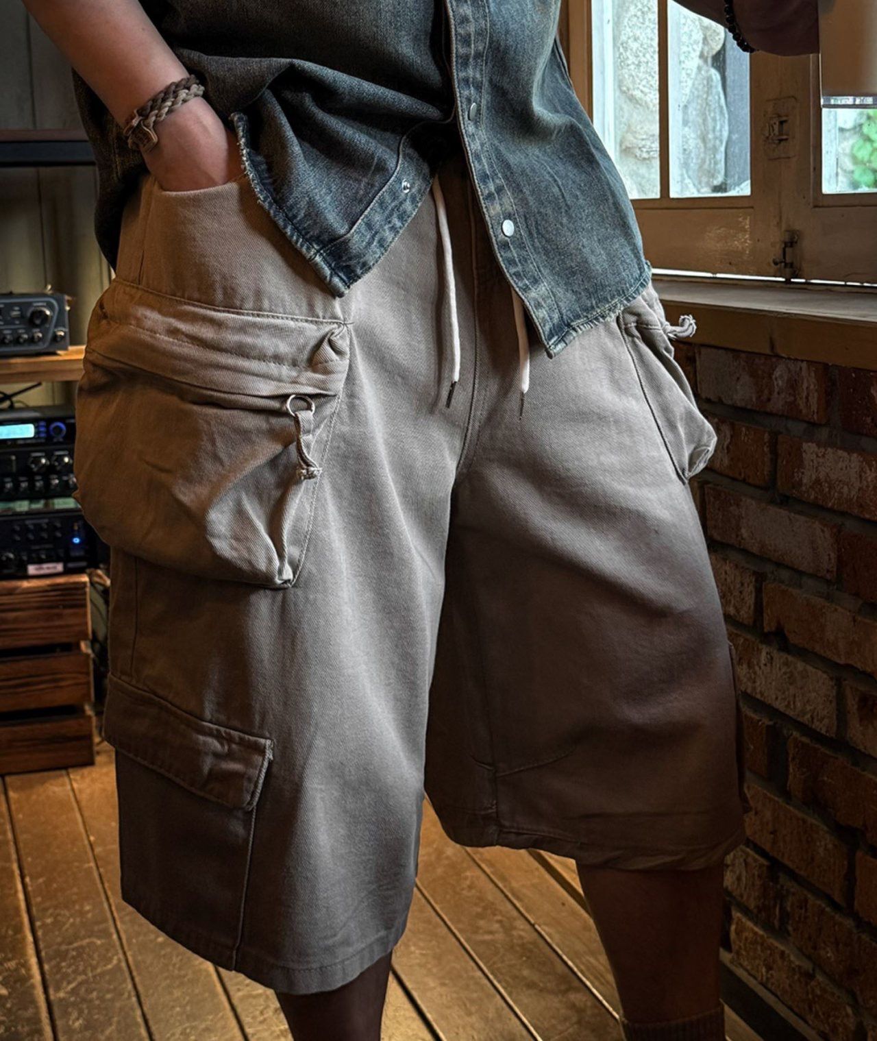 淨色工裝短褲 MEMENTO-040P