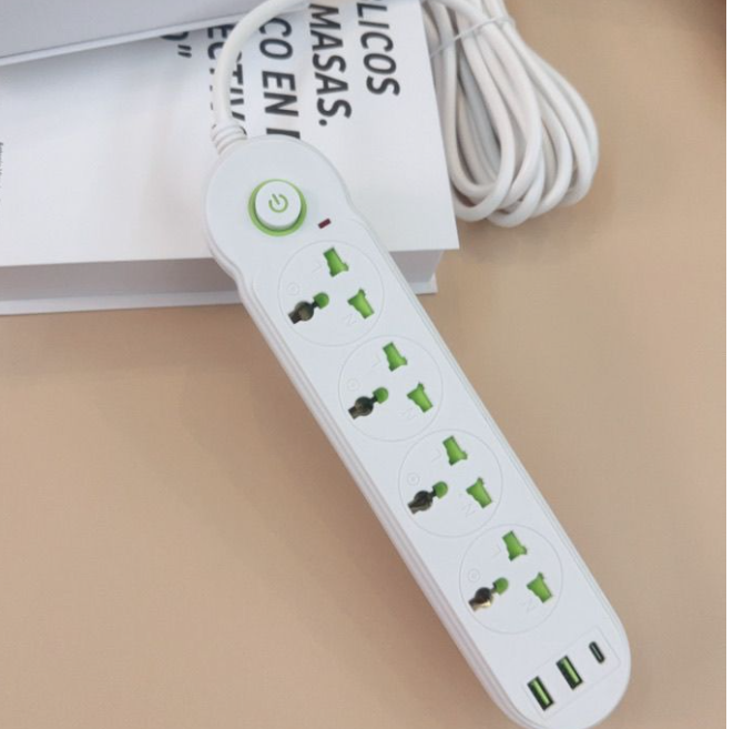 日常英标USB电源插座（2米 4个插座3个USB)