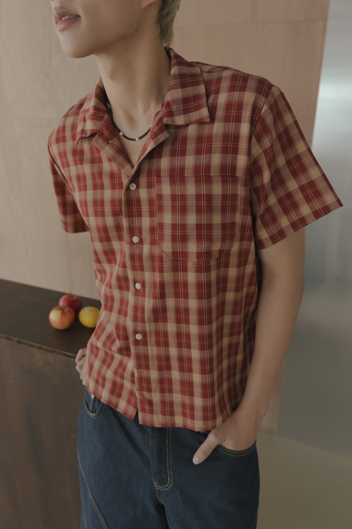 【Unisex】London Mood Cropped Check Shirt #襯衫